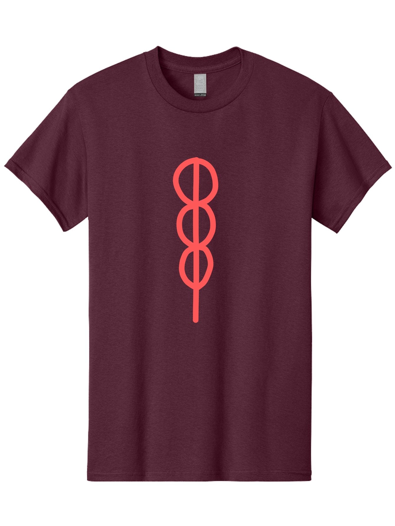 Eight-Symbol Men'S Graphic Tee, 100% Cotton, Comfortable Casual Summer Wear, Machine Washable, Psychedelic Symbol, Infinity Symbol, Number 8, Spiral Pattern, Abstract Design, Geometric Shape, Symbolic Art, Retro Aesthetic, Modern Graphic Aab696