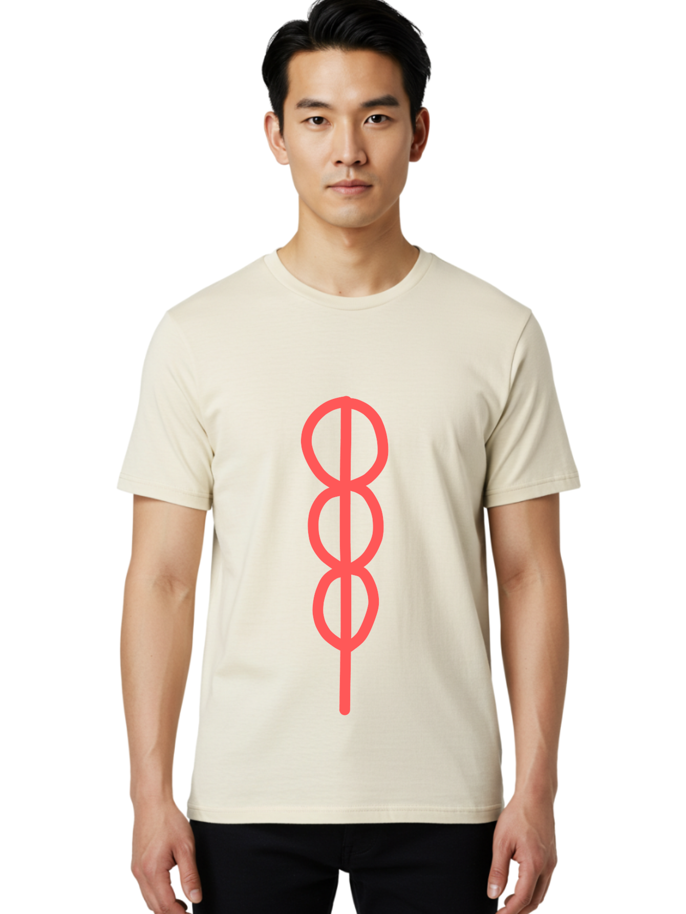 Eight-Symbol Men'S Graphic Tee, 100% Cotton, Comfortable Casual Summer Wear, Machine Washable, Psychedelic Symbol, Infinity Symbol, Number 8, Spiral Pattern, Abstract Design, Geometric Shape, Symbolic Art, Retro Aesthetic, Modern Graphic Aab696 10