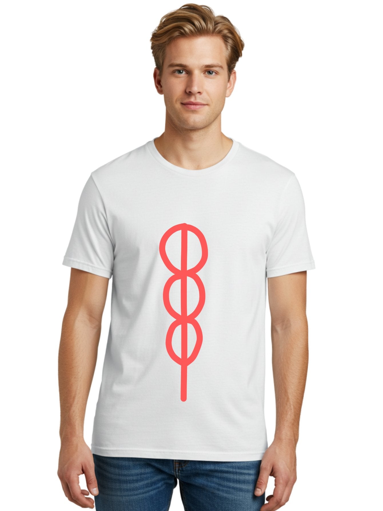 Eight-Symbol Men'S Graphic Tee, 100% Cotton, Comfortable Casual Summer Wear, Machine Washable, Psychedelic Symbol, Infinity Symbol, Number 8, Spiral Pattern, Abstract Design, Geometric Shape, Symbolic Art, Retro Aesthetic, Modern Graphic Aab696 22