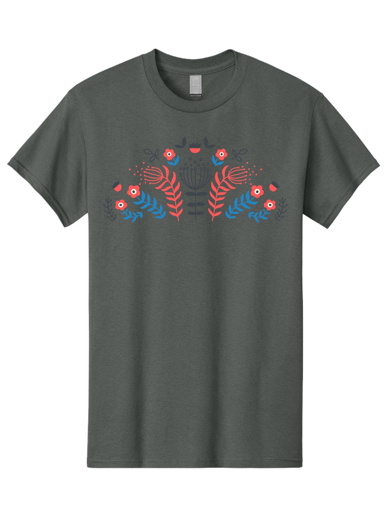 Floral-Pattern-18 Men'S Graphic Tee, 100% Cotton, Comfortable Casual Summer Wear, Machine Washable, Floral Pattern, Colorful Flowers, Leaves, Foliage, Abstract Design, Vibrant Colors, Whimsical Art, Stylized Blooms, Botanical Style, Aab711 6