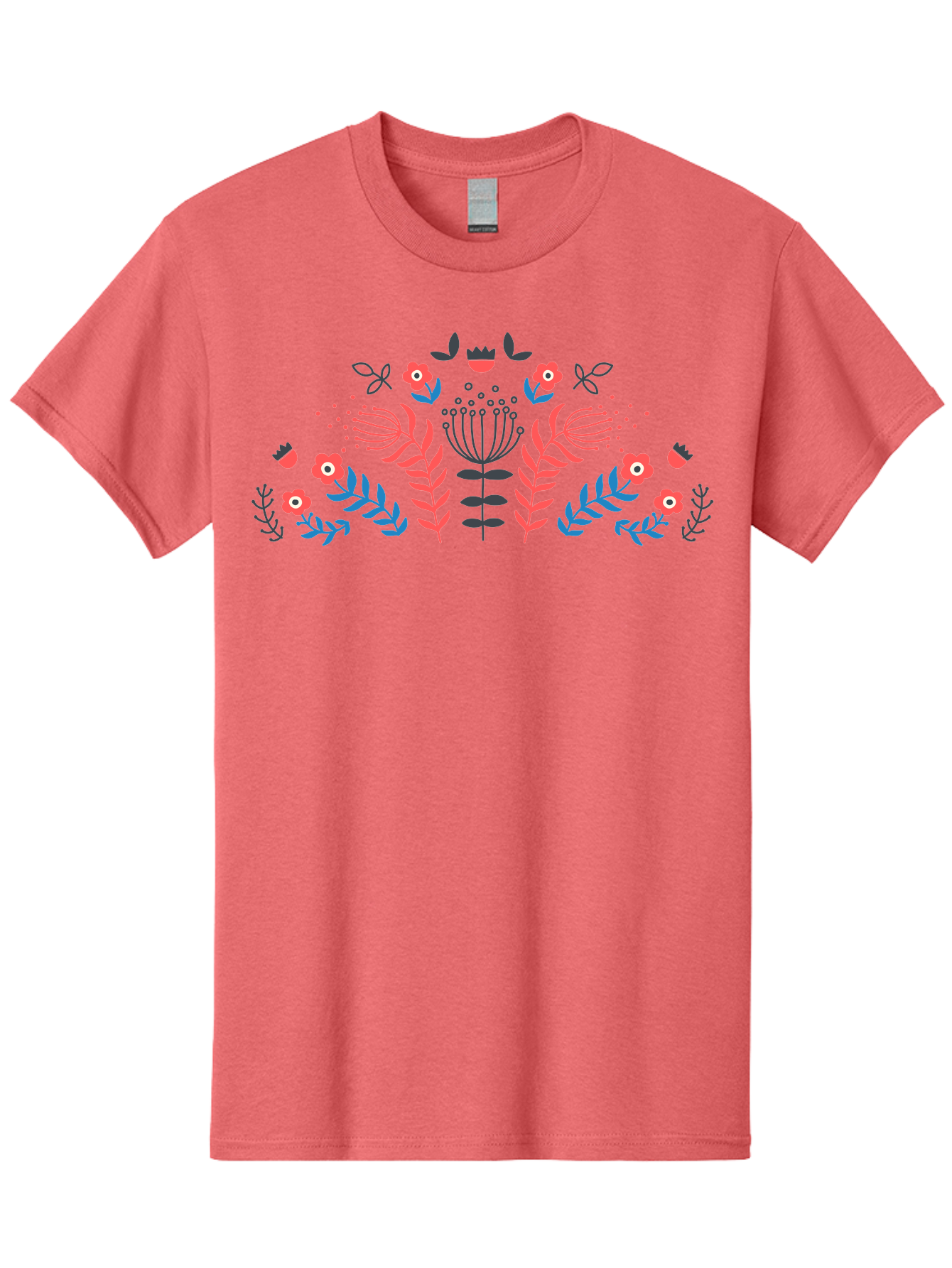 Floral-Pattern-18 Men'S Graphic Tee, 100% Cotton, Comfortable Casual Summer Wear, Machine Washable, Floral Pattern, Colorful Flowers, Leaves, Foliage, Abstract Design, Vibrant Colors, Whimsical Art, Stylized Blooms, Botanical Style, Aab711 3