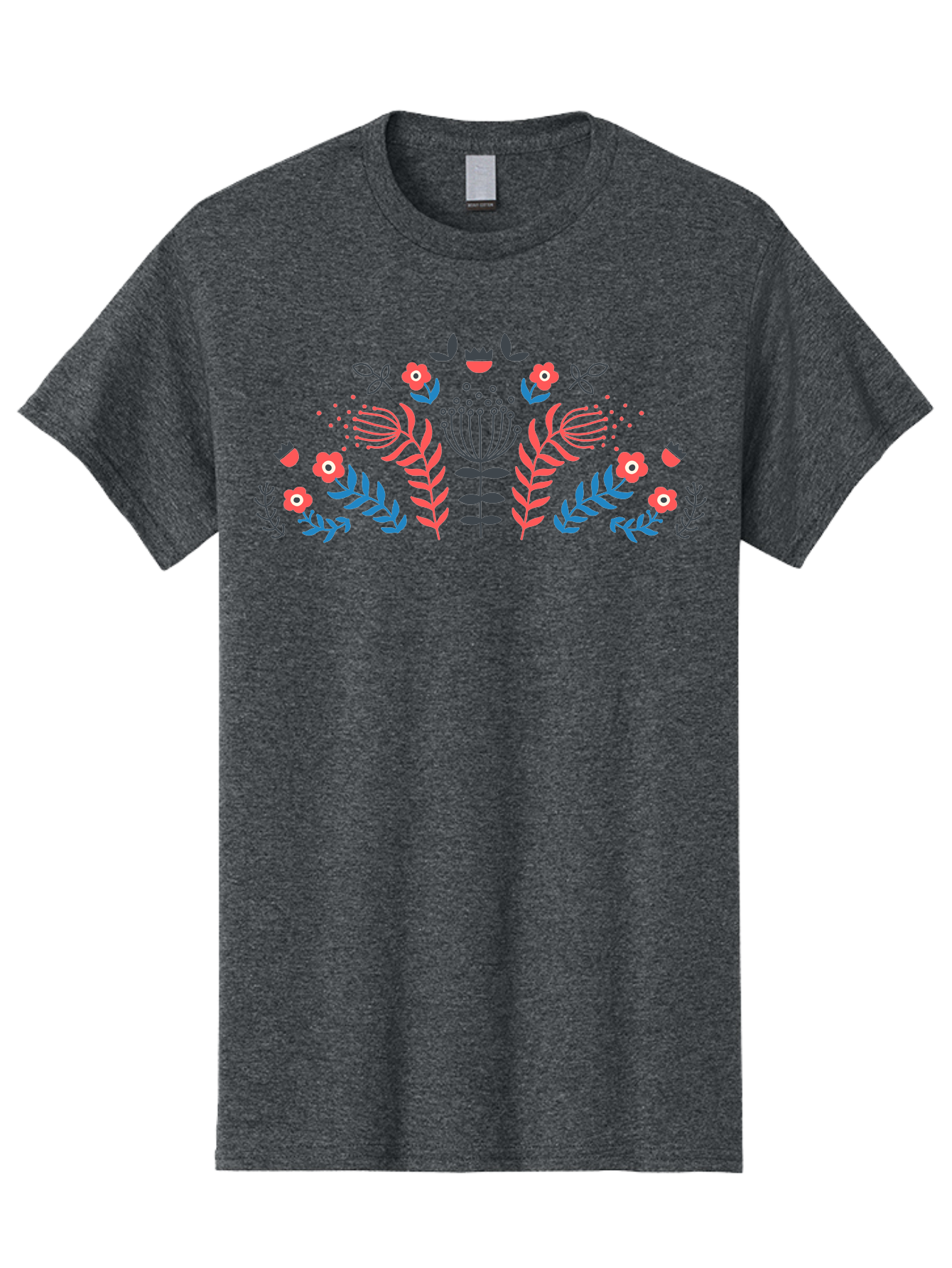Floral-Pattern-18 Men'S Graphic Tee, 100% Cotton, Comfortable Casual Summer Wear, Machine Washable, Floral Pattern, Colorful Flowers, Leaves, Foliage, Abstract Design, Vibrant Colors, Whimsical Art, Stylized Blooms, Botanical Style, Aab711 15