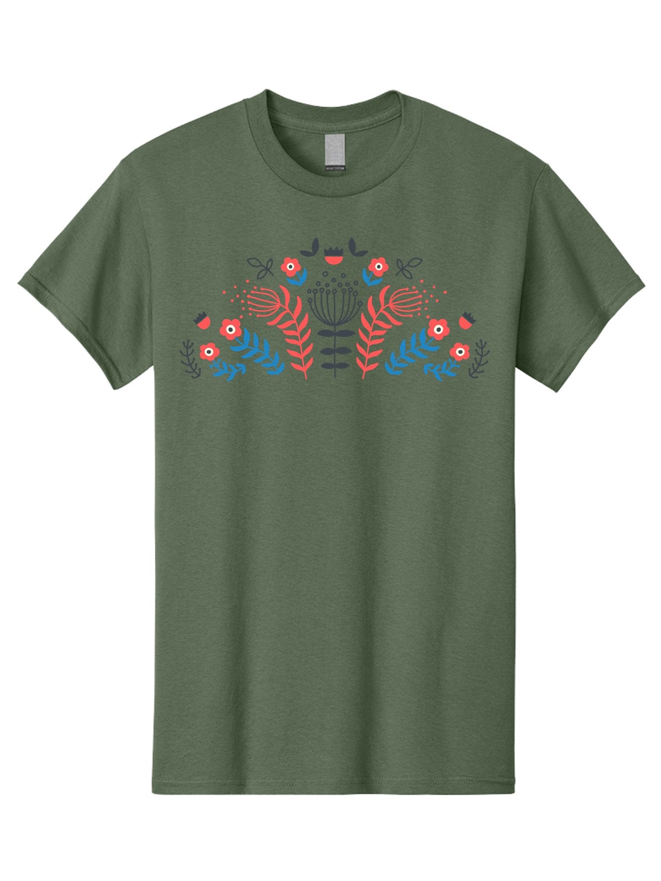 Floral-Pattern-18 Men'S Graphic Tee, 100% Cotton, Comfortable Casual Summer Wear, Machine Washable, Floral Pattern, Colorful Flowers, Leaves, Foliage, Abstract Design, Vibrant Colors, Whimsical Art, Stylized Blooms, Botanical Style, Aab711 9