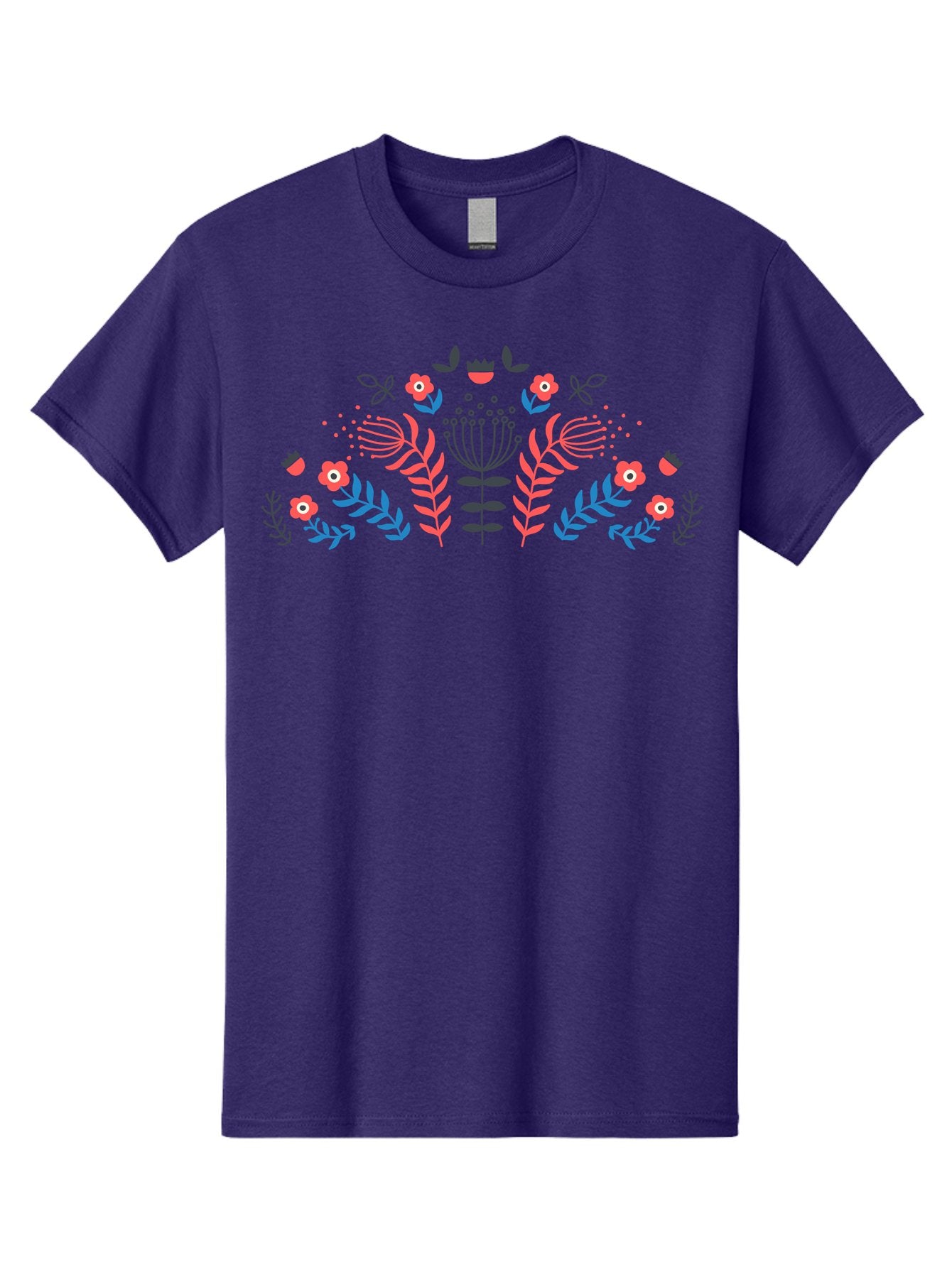 Floral-Pattern-18 Men'S Graphic Tee, 100% Cotton, Comfortable Casual Summer Wear, Machine Washable, Floral Pattern, Colorful Flowers, Leaves, Foliage, Abstract Design, Vibrant Colors, Whimsical Art, Stylized Blooms, Botanical Style, Aab711 11