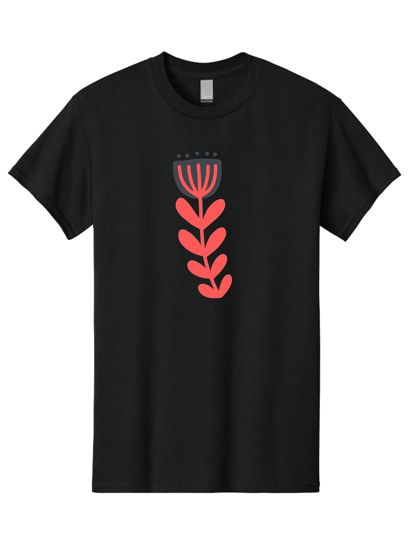 Flower-2 Men'S Graphic Tee, 100% Cotton, Comfortable Casual Summer Wear, Machine Washable, Simple Flower Design, Floral Pattern, Minimalist Art, Red And Black Hues, Bold Graphics, Stylized Bloom, Modern Illustration, Flower Graphic Aab722 17