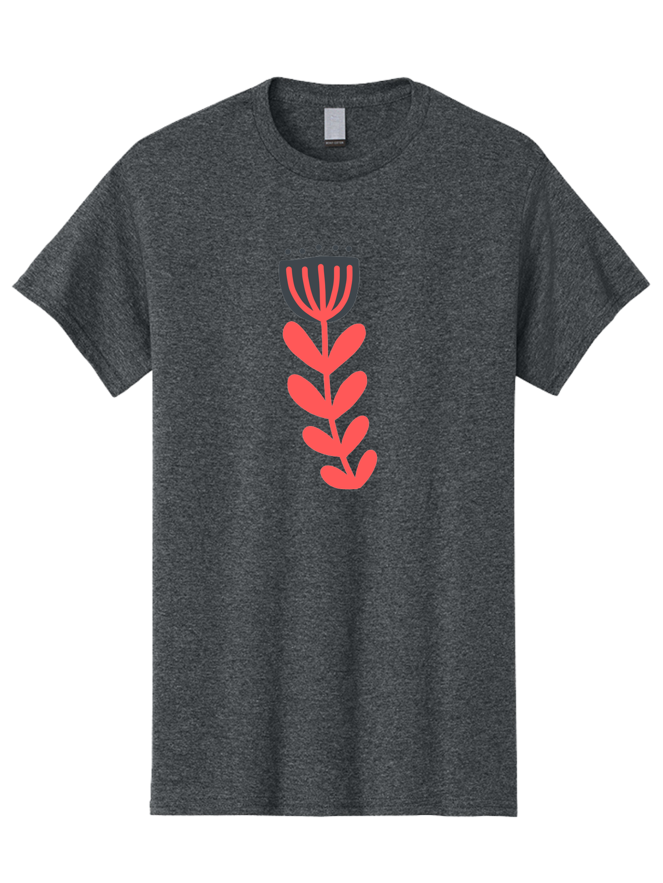 Flower-2 Men'S Graphic Tee, 100% Cotton, Comfortable Casual Summer Wear, Machine Washable, Simple Flower Design, Floral Pattern, Minimalist Art, Red And Black Hues, Bold Graphics, Stylized Bloom, Modern Illustration, Flower Graphic Aab722 9