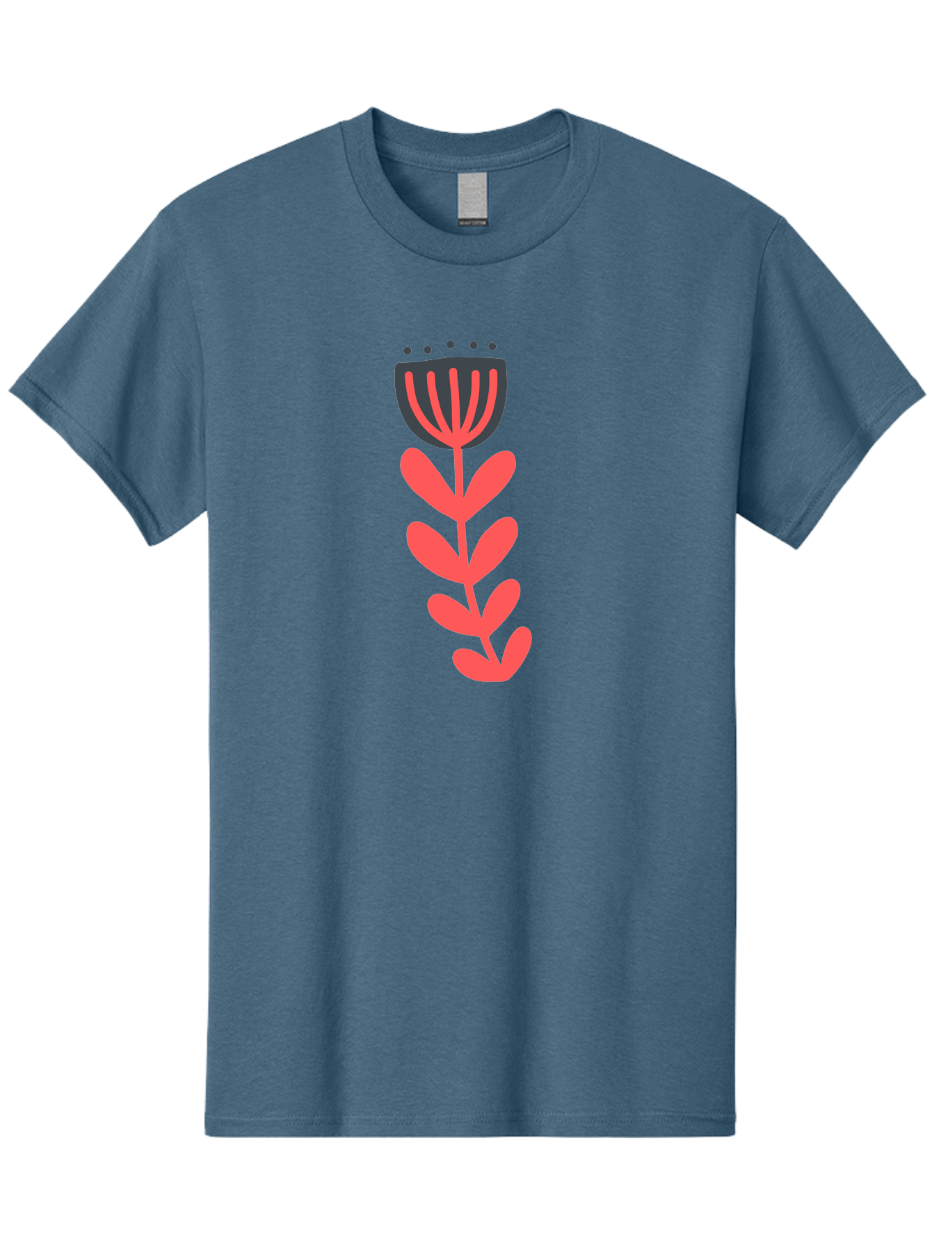 Flower-2 Men'S Graphic Tee, 100% Cotton, Comfortable Casual Summer Wear, Machine Washable, Simple Flower Design, Floral Pattern, Minimalist Art, Red And Black Hues, Bold Graphics, Stylized Bloom, Modern Illustration, Flower Graphic Aab722 13