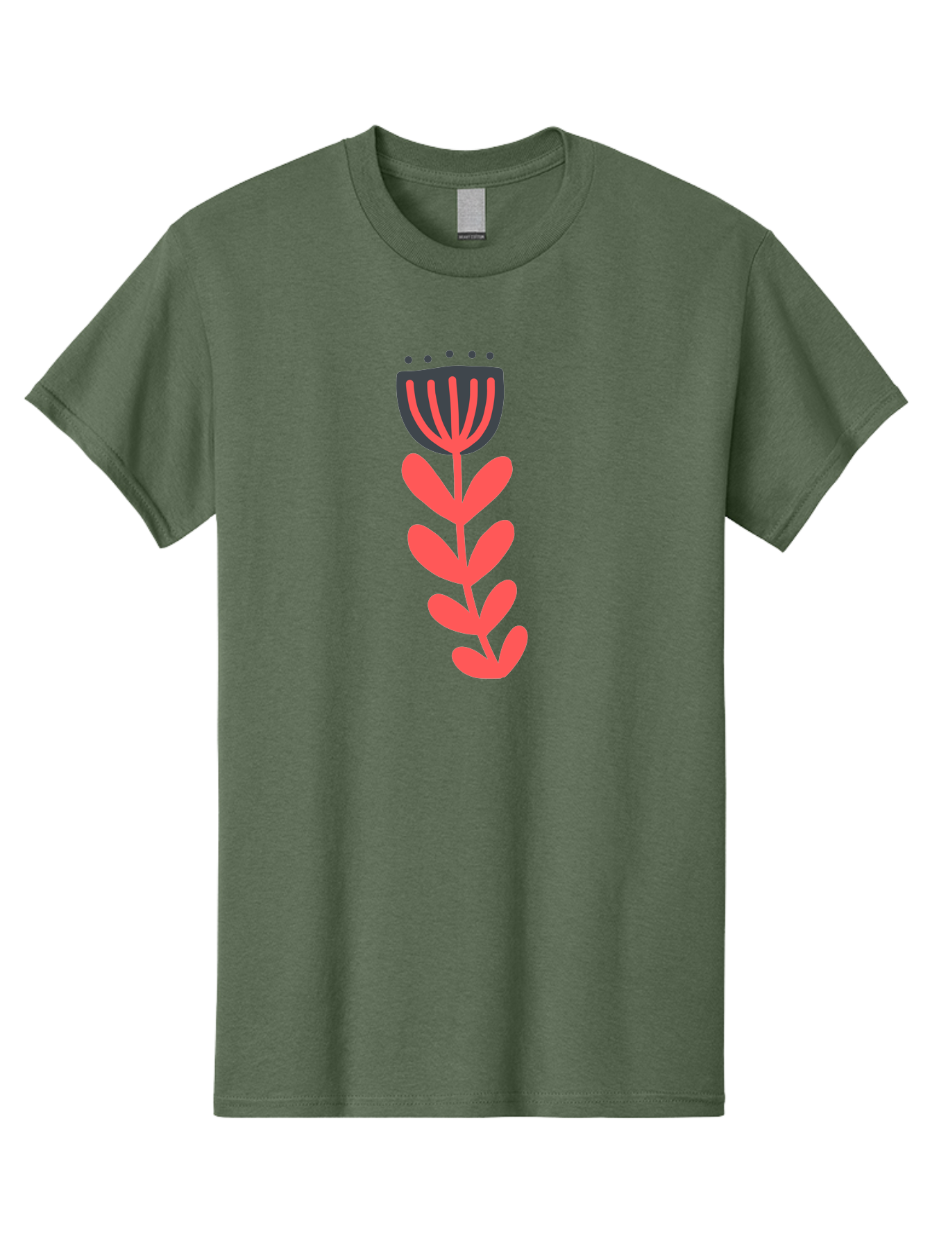 Flower-2 Men'S Graphic Tee, 100% Cotton, Comfortable Casual Summer Wear, Machine Washable, Simple Flower Design, Floral Pattern, Minimalist Art, Red And Black Hues, Bold Graphics, Stylized Bloom, Modern Illustration, Flower Graphic Aab722 15