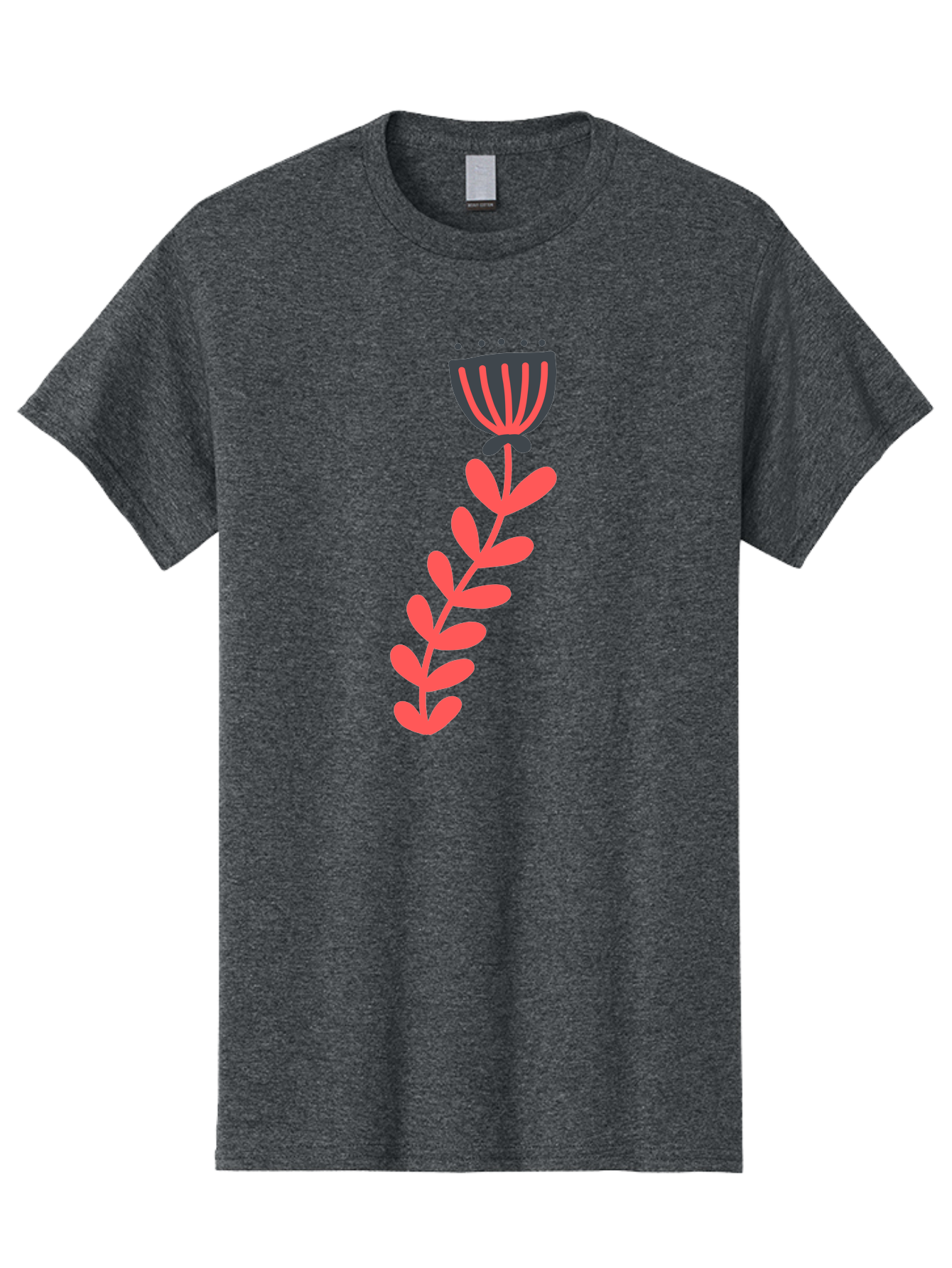 Flower-3 Men'S Graphic Tee, 100% Cotton, Comfortable Casual Summer Wear, Machine Washable, Simple Flower Illustration, Pink And Black Flower, Minimalist Design, Bold Lines, Graphic Art, Floral Motif, Modern Style Aab723 17