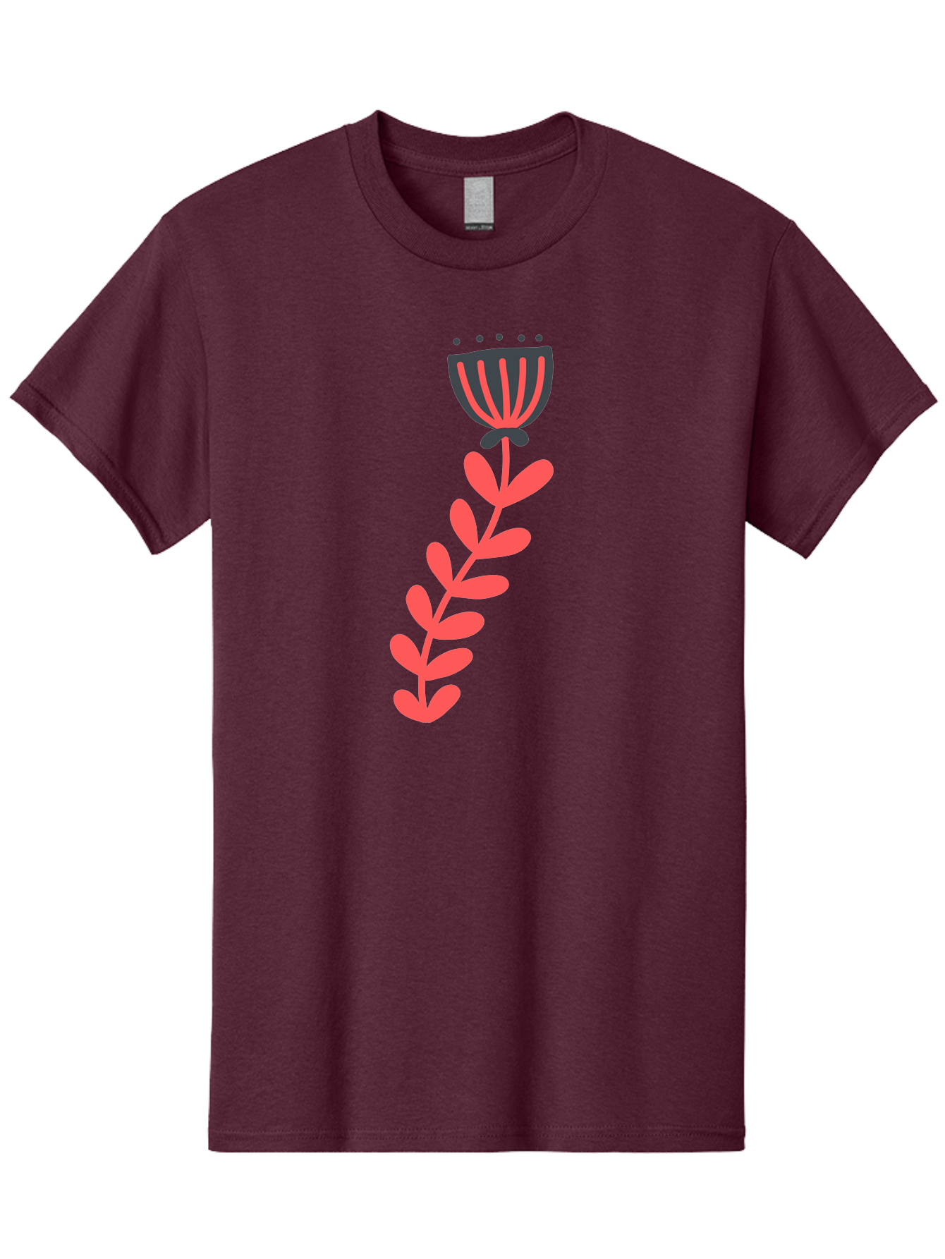 Flower-3 Men'S Graphic Tee, 100% Cotton, Comfortable Casual Summer Wear, Machine Washable, Simple Flower Illustration, Pink And Black Flower, Minimalist Design, Bold Lines, Graphic Art, Floral Motif, Modern Style Aab723 27
