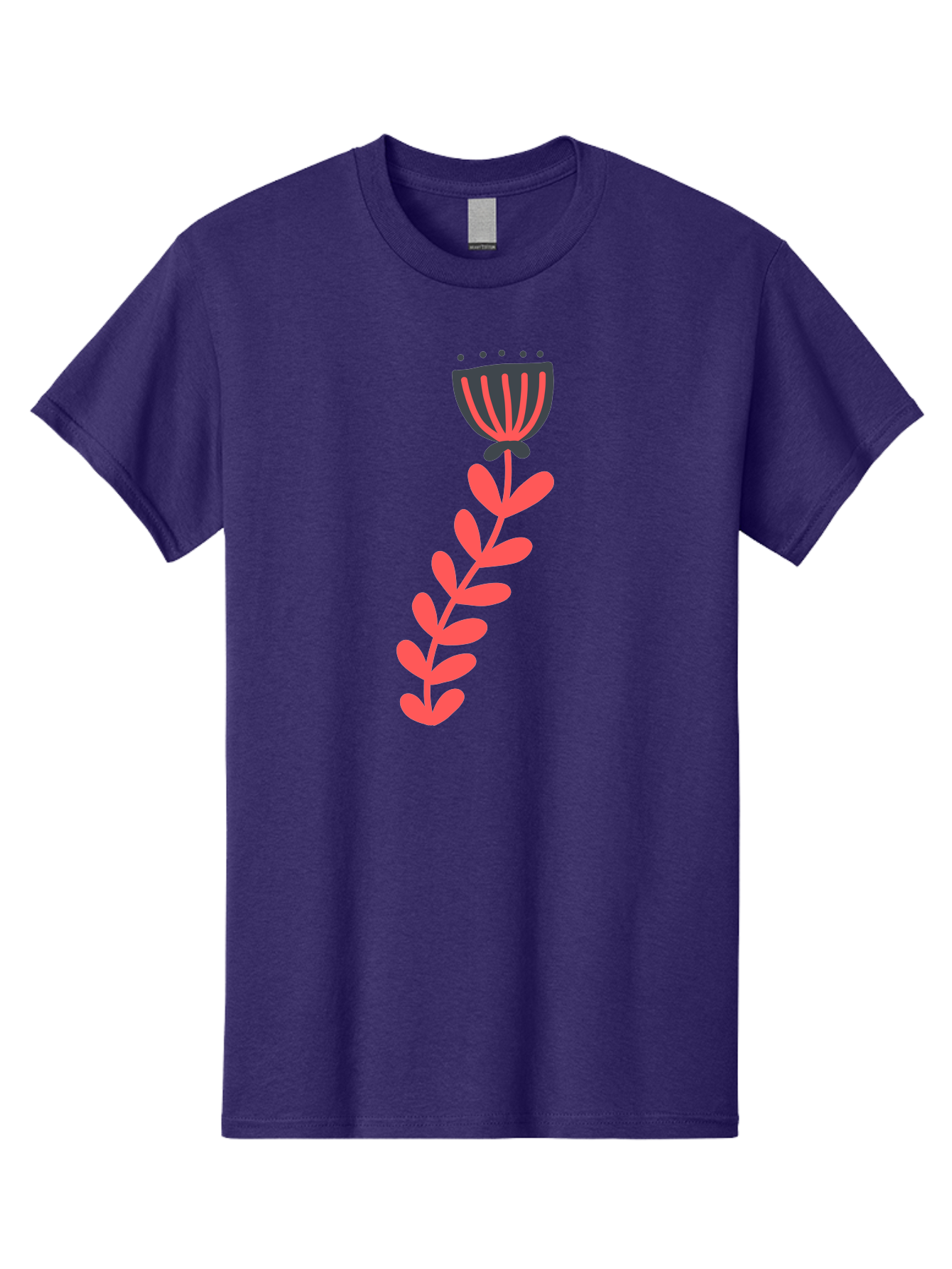 Flower-3 Men'S Graphic Tee, 100% Cotton, Comfortable Casual Summer Wear, Machine Washable, Simple Flower Illustration, Pink And Black Flower, Minimalist Design, Bold Lines, Graphic Art, Floral Motif, Modern Style Aab723 29