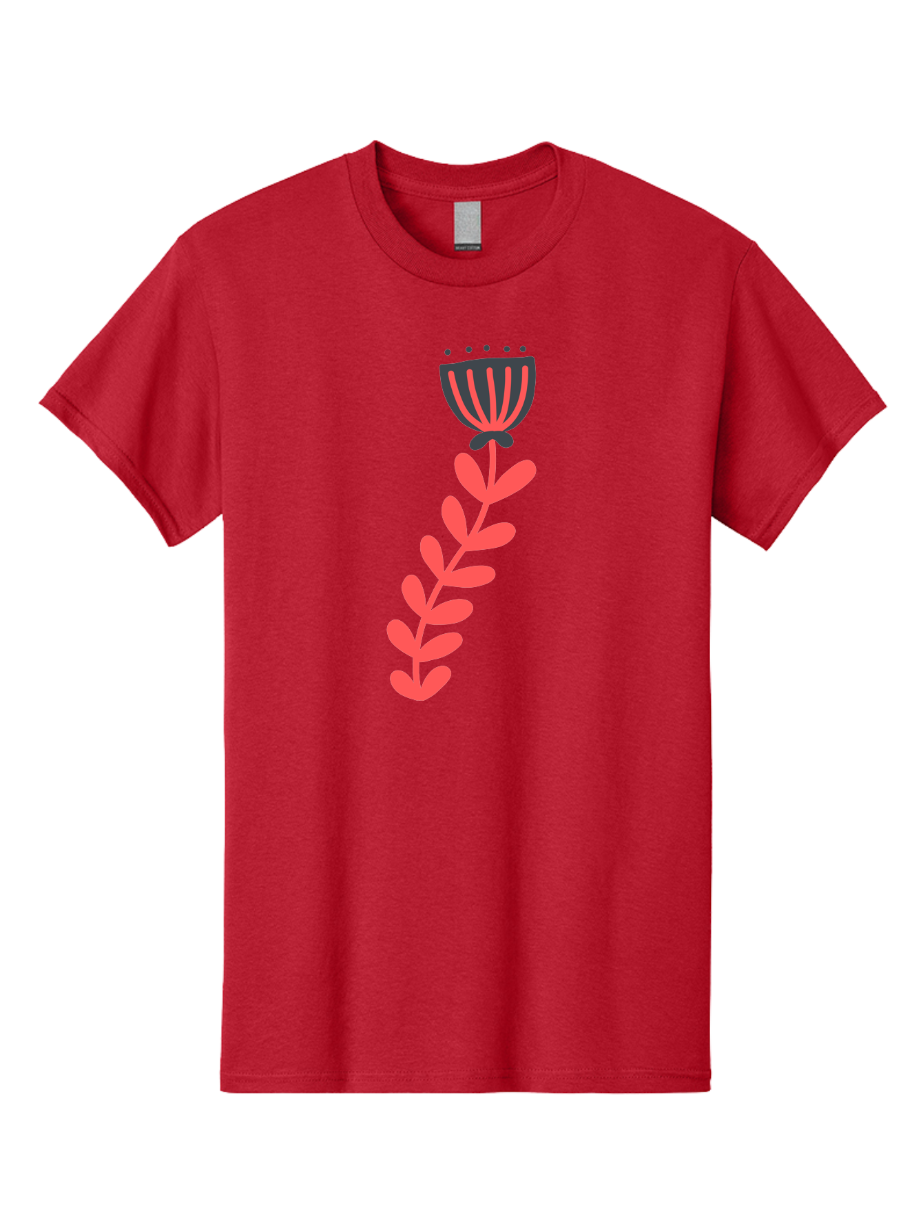 Flower-3 Men'S Graphic Tee, 100% Cotton, Comfortable Casual Summer Wear, Machine Washable, Simple Flower Illustration, Pink And Black Flower, Minimalist Design, Bold Lines, Graphic Art, Floral Motif, Modern Style Aab723 15