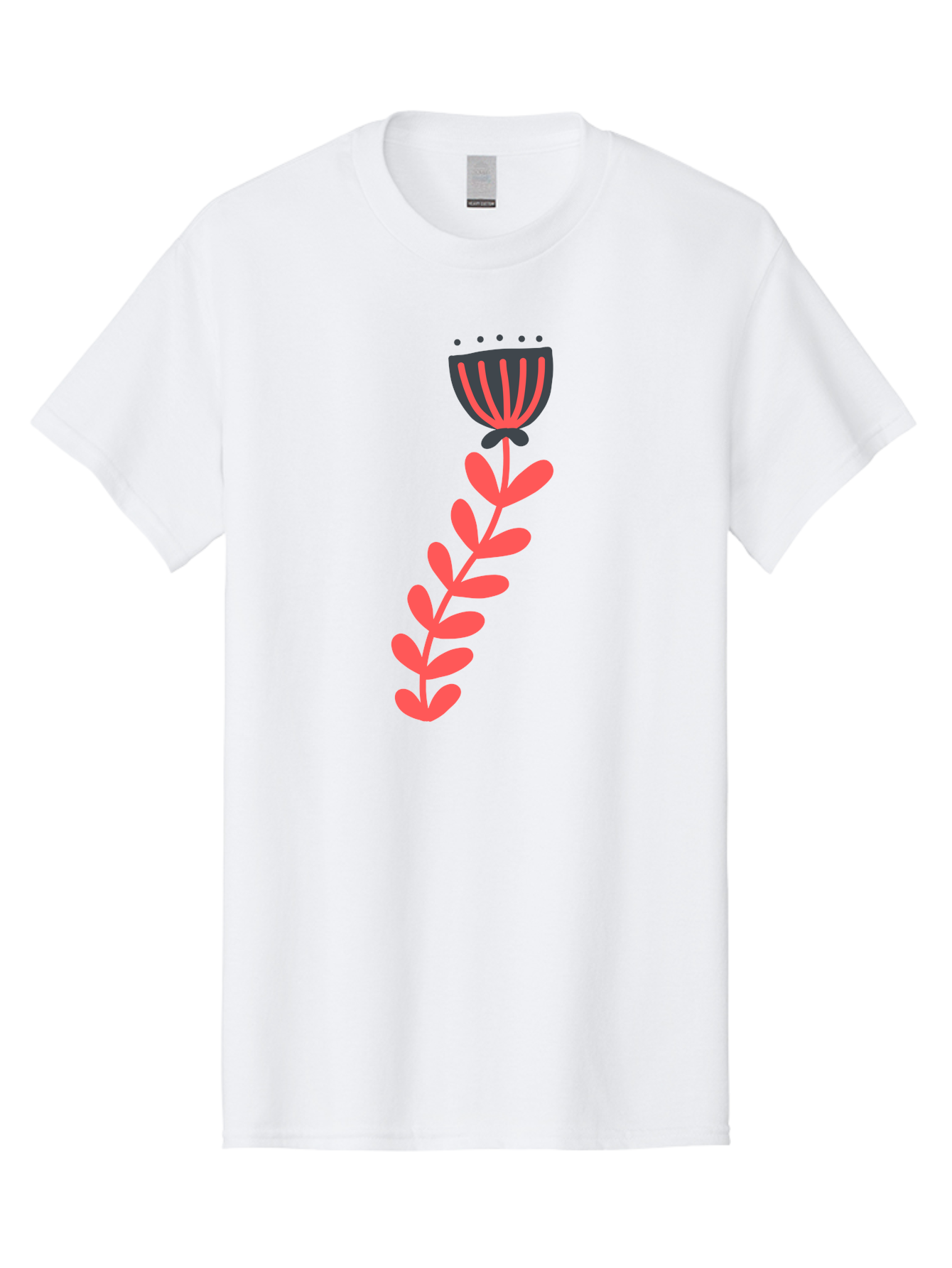 Flower-3 Men'S Graphic Tee, 100% Cotton, Comfortable Casual Summer Wear, Machine Washable, Simple Flower Illustration, Pink And Black Flower, Minimalist Design, Bold Lines, Graphic Art, Floral Motif, Modern Style Aab723 13