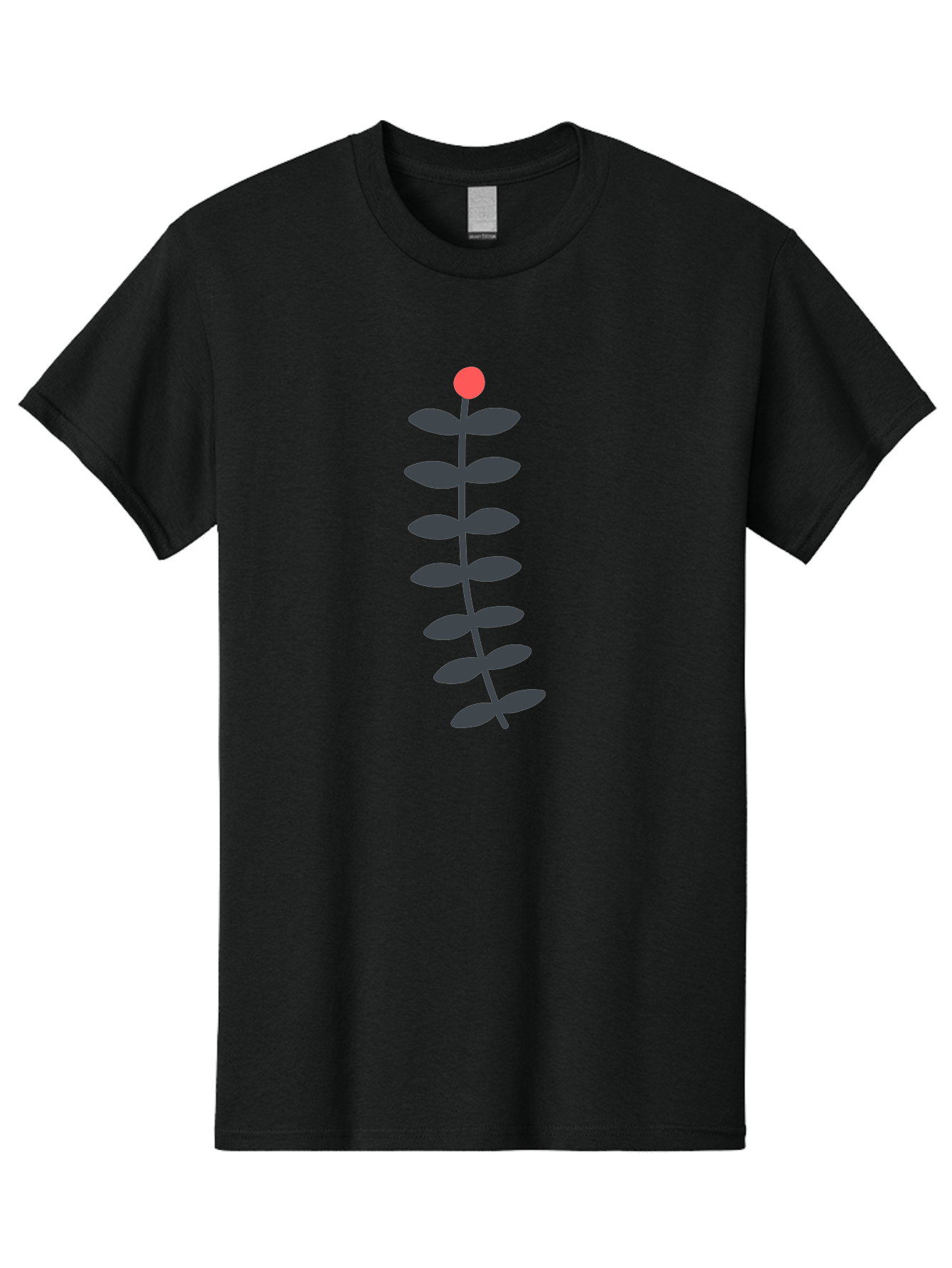 Flower-5 Men'S Graphic Tee, 100% Cotton, Comfortable Casual Summer Wear, Machine Washable, Simple Flower Illustration, Red Bloom, Dark Green Leaves, Minimalist Design, Botanical Art, Floral Graphic Aab725 29