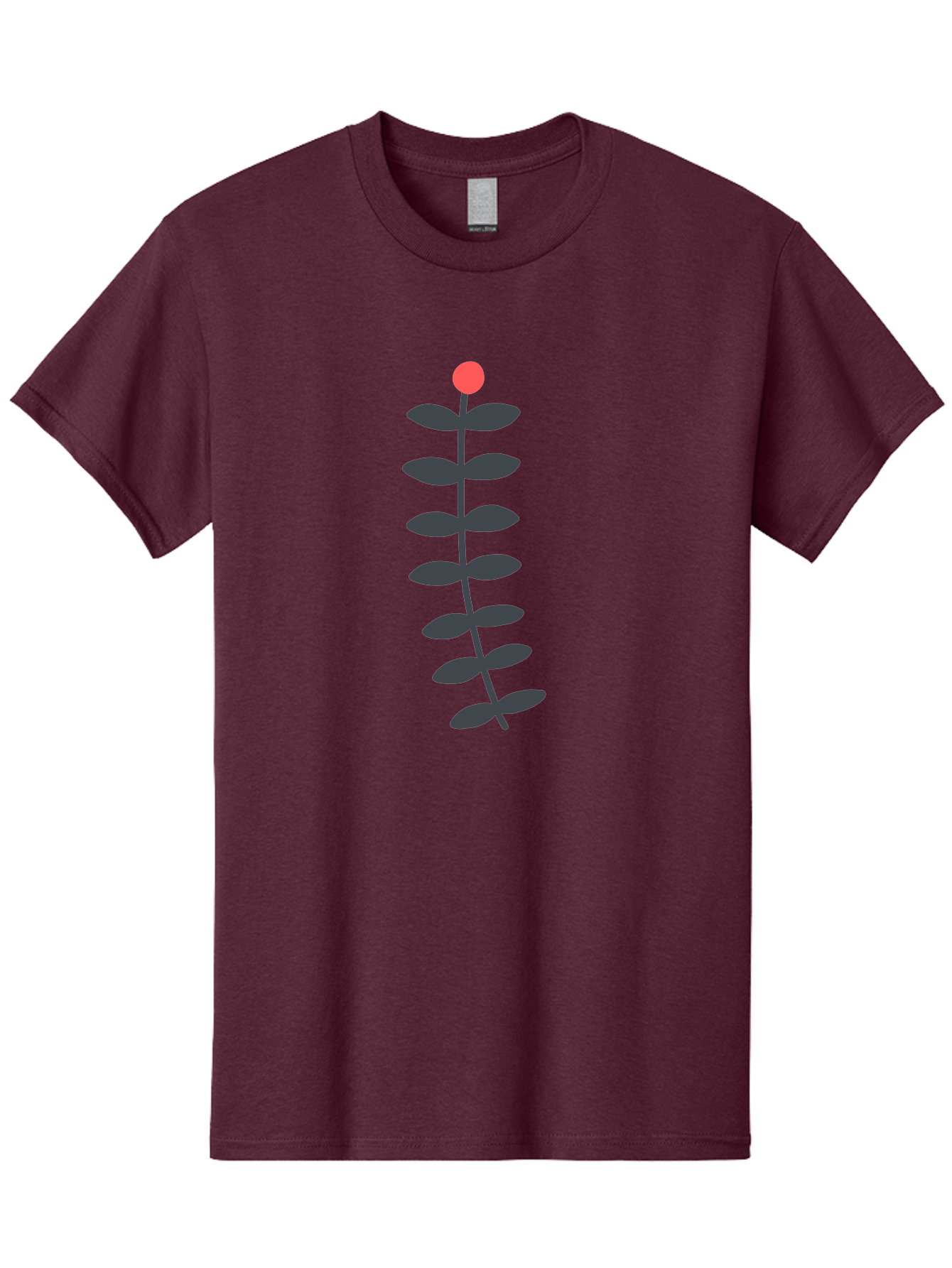 Flower-5 Men'S Graphic Tee, 100% Cotton, Comfortable Casual Summer Wear, Machine Washable, Simple Flower Illustration, Red Bloom, Dark Green Leaves, Minimalist Design, Botanical Art, Floral Graphic Aab725 5