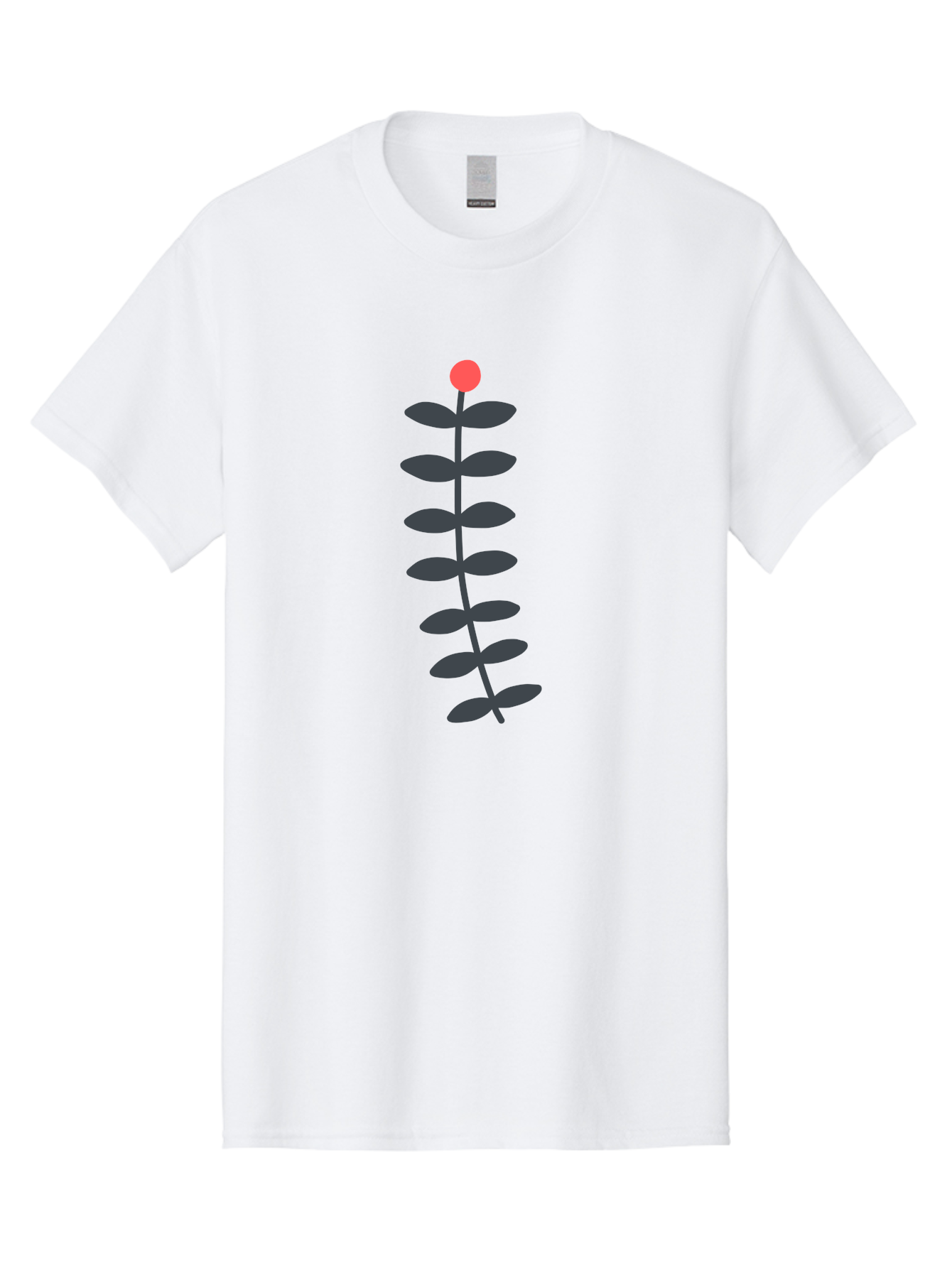 Flower-5 Men'S Graphic Tee, 100% Cotton, Comfortable Casual Summer Wear, Machine Washable, Simple Flower Illustration, Red Bloom, Dark Green Leaves, Minimalist Design, Botanical Art, Floral Graphic Aab725 13