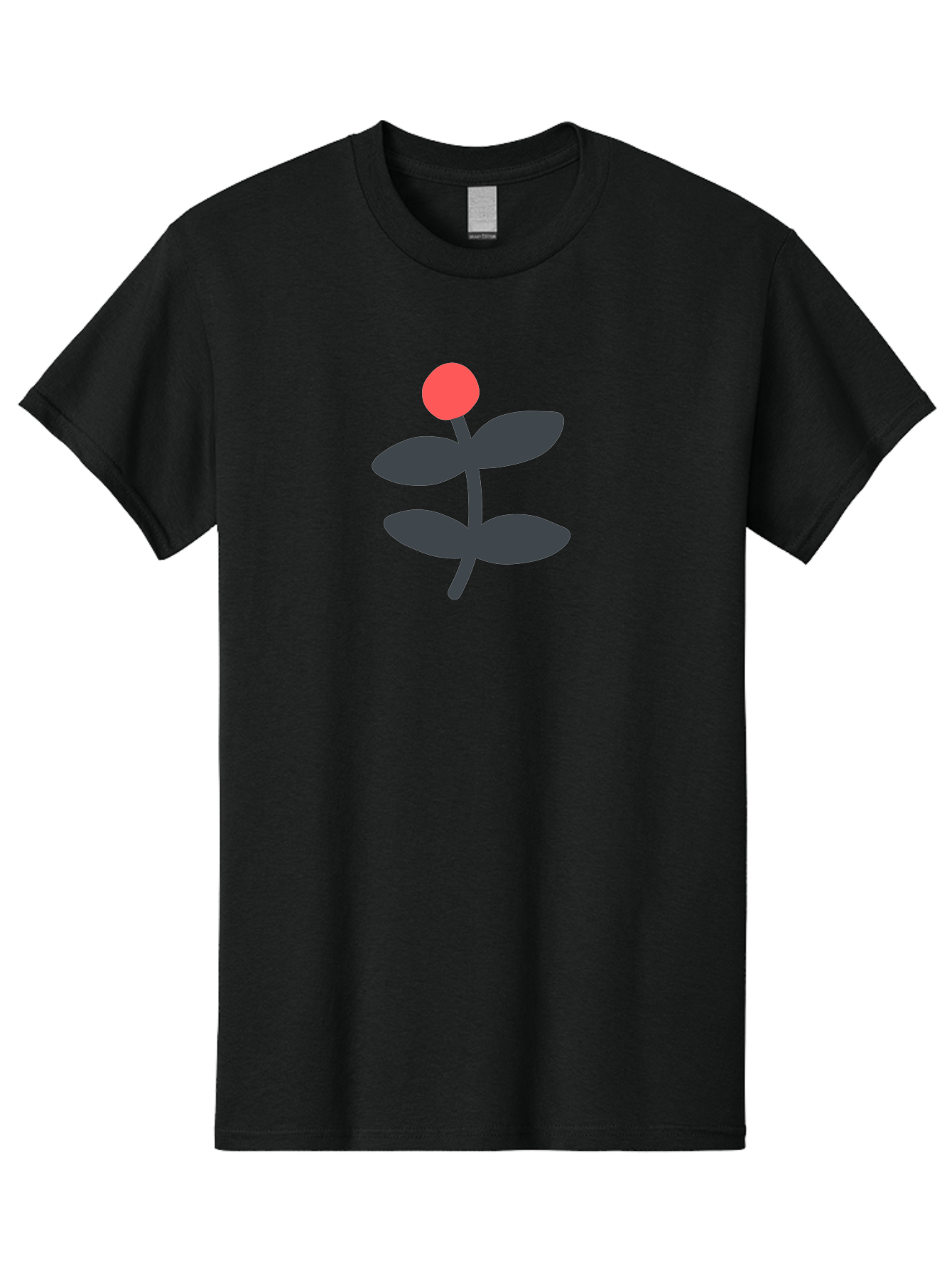 Flower-6 Men'S Graphic Tee, 100% Cotton, Comfortable Casual Summer Wear, Machine Washable, Simple Flower Illustration, Red Bud, Dark Grey Leaves, Minimalist Design, Modern Floral Art, Graphic Illustration, Bold Colors Aab726 29