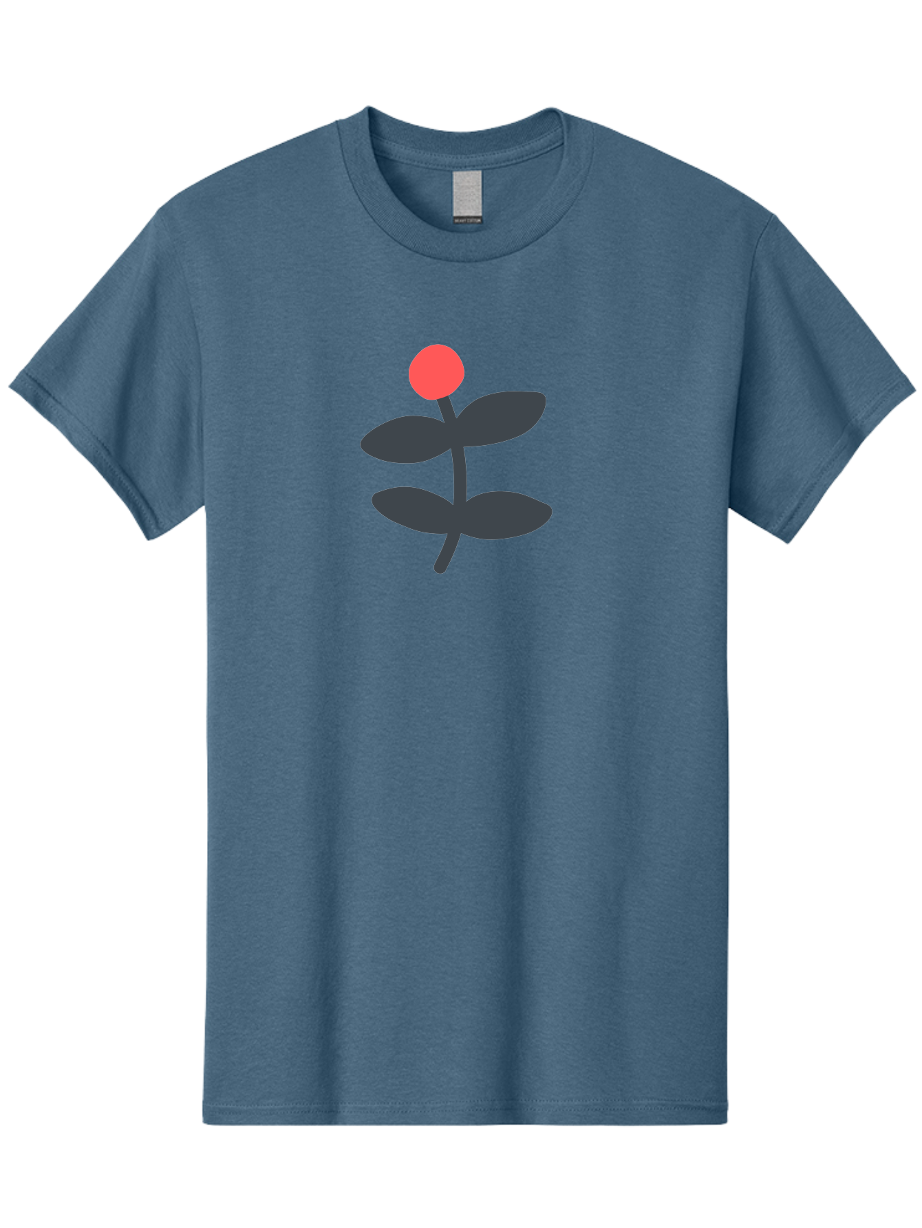 Flower-6 Men'S Graphic Tee, 100% Cotton, Comfortable Casual Summer Wear, Machine Washable, Simple Flower Illustration, Red Bud, Dark Grey Leaves, Minimalist Design, Modern Floral Art, Graphic Illustration, Bold Colors Aab726 5