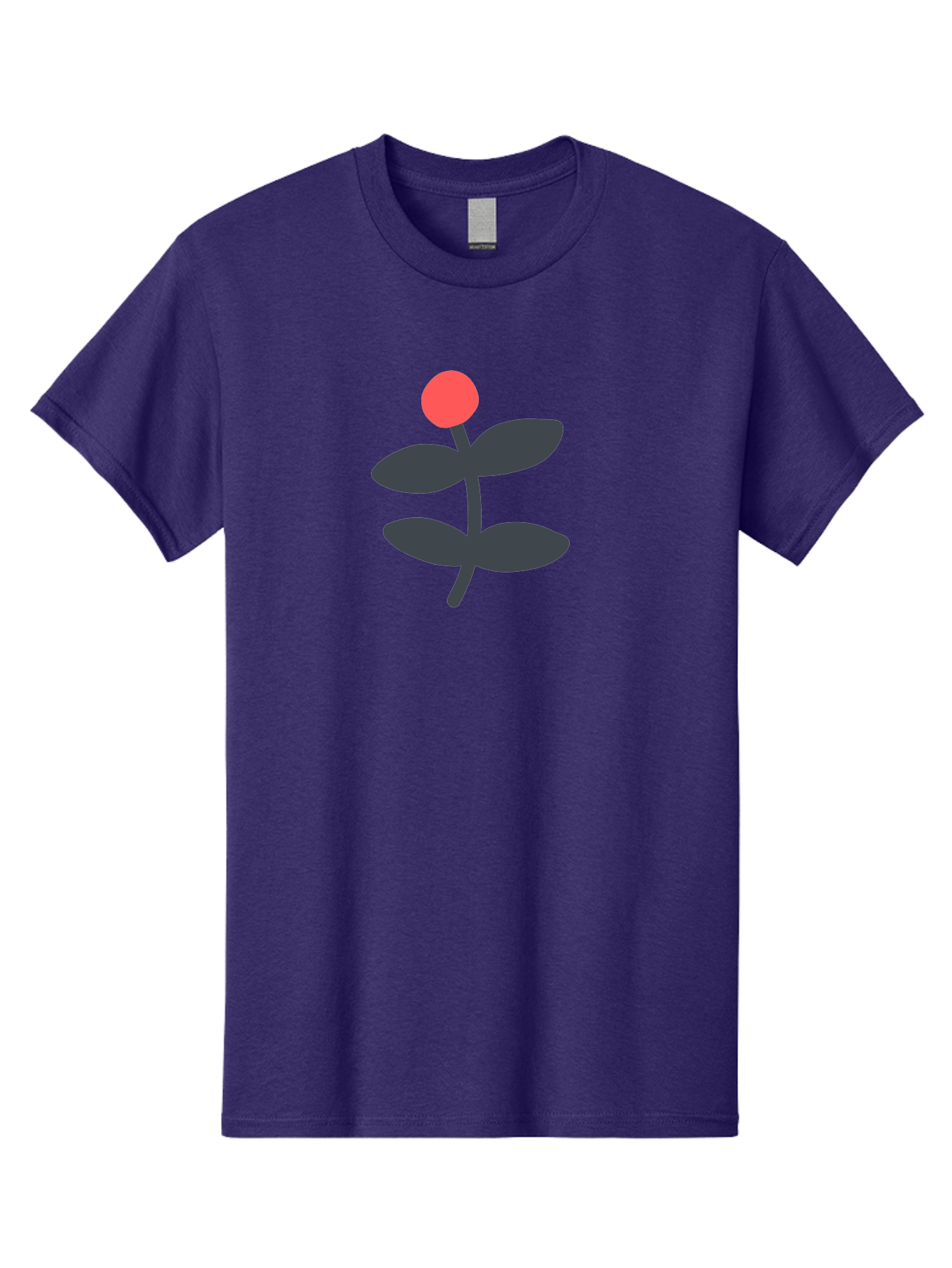 Flower-6 Men'S Graphic Tee, 100% Cotton, Comfortable Casual Summer Wear, Machine Washable, Simple Flower Illustration, Red Bud, Dark Grey Leaves, Minimalist Design, Modern Floral Art, Graphic Illustration, Bold Colors Aab726 27