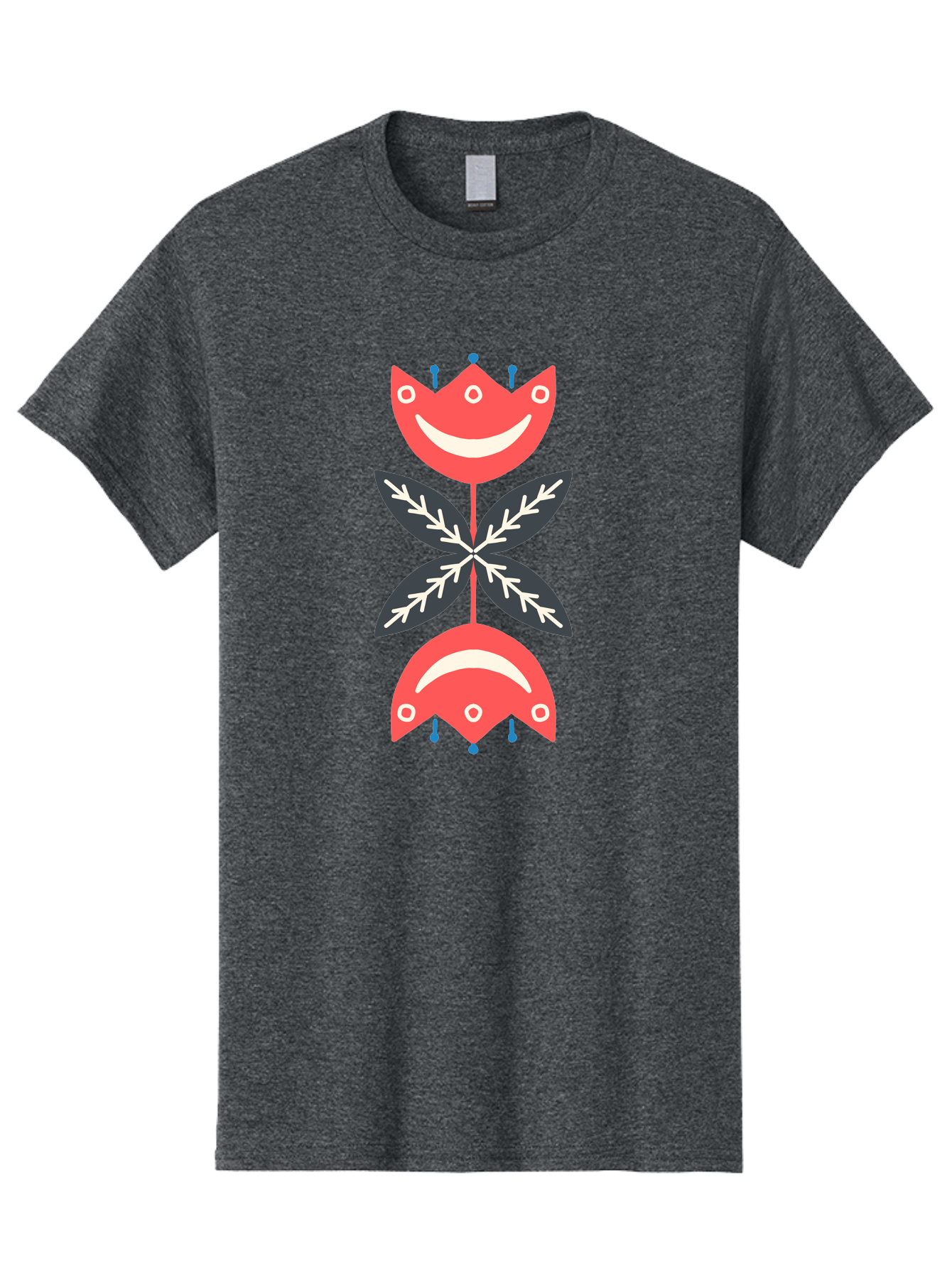 Flower-Face Men'S Graphic Tee, 100% Cotton, Comfortable Casual Summer Wear, Machine Washable, Red Smiley Faces, Playful Flowers, Cartoon Characters, Happy Emotions, Floral Designs, Whimsical Art, Cute Illustrations Aab729 23