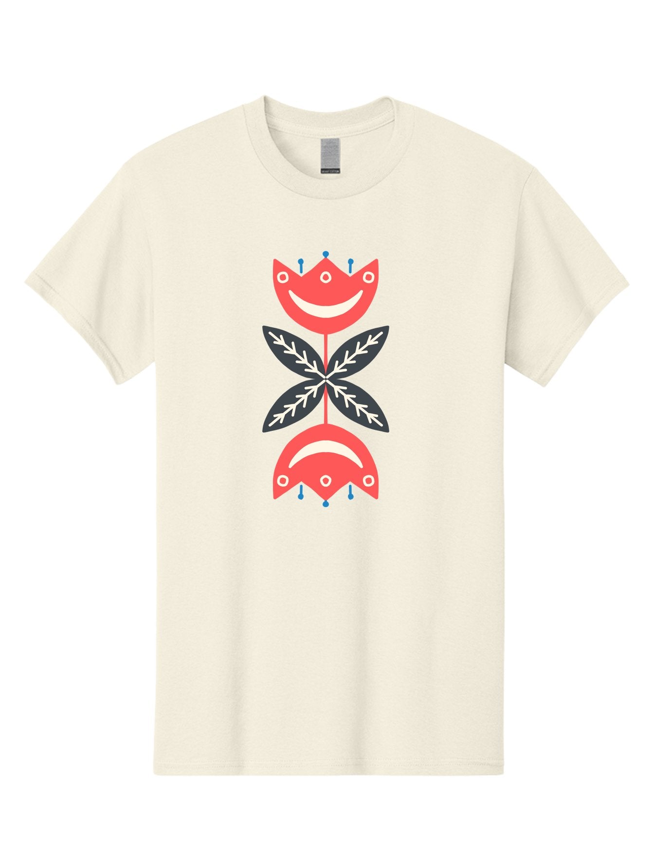 Flower-Face Men'S Graphic Tee, 100% Cotton, Comfortable Casual Summer Wear, Machine Washable, Red Smiley Faces, Playful Flowers, Cartoon Characters, Happy Emotions, Floral Designs, Whimsical Art, Cute Illustrations Aab729 3