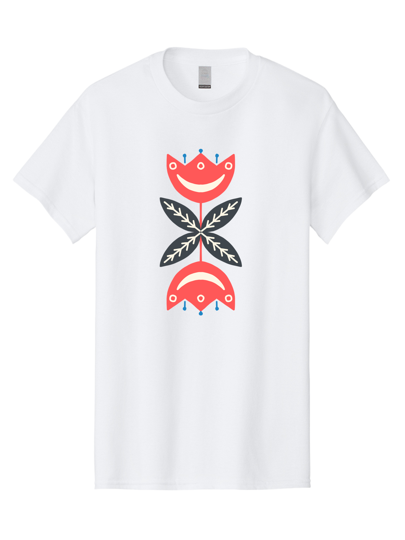 Flower-Face Men'S Graphic Tee, 100% Cotton, Comfortable Casual Summer Wear, Machine Washable, Red Smiley Faces, Playful Flowers, Cartoon Characters, Happy Emotions, Floral Designs, Whimsical Art, Cute Illustrations Aab729 21