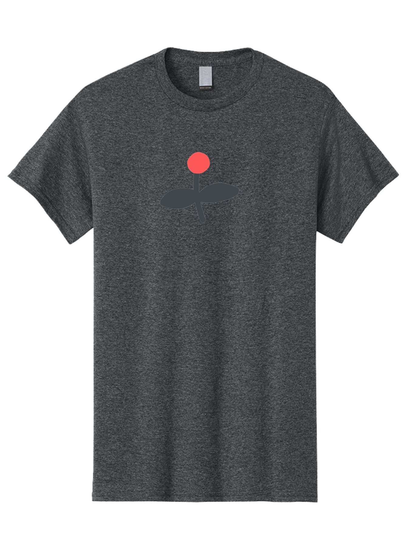 Flower-Graphic Men'S Graphic Tee, 100% Cotton, Comfortable Casual Summer Wear, Machine Washable, Simple Flower, Red Blossom, Black Leaves, Minimalist Design, Abstract Art, Floral Illustration, Modern Graphic Aab730 7