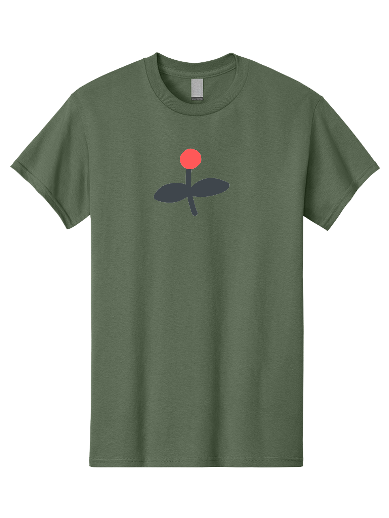 Flower-Graphic Men'S Graphic Tee, 100% Cotton, Comfortable Casual Summer Wear, Machine Washable, Simple Flower, Red Blossom, Black Leaves, Minimalist Design, Abstract Art, Floral Illustration, Modern Graphic Aab730 13