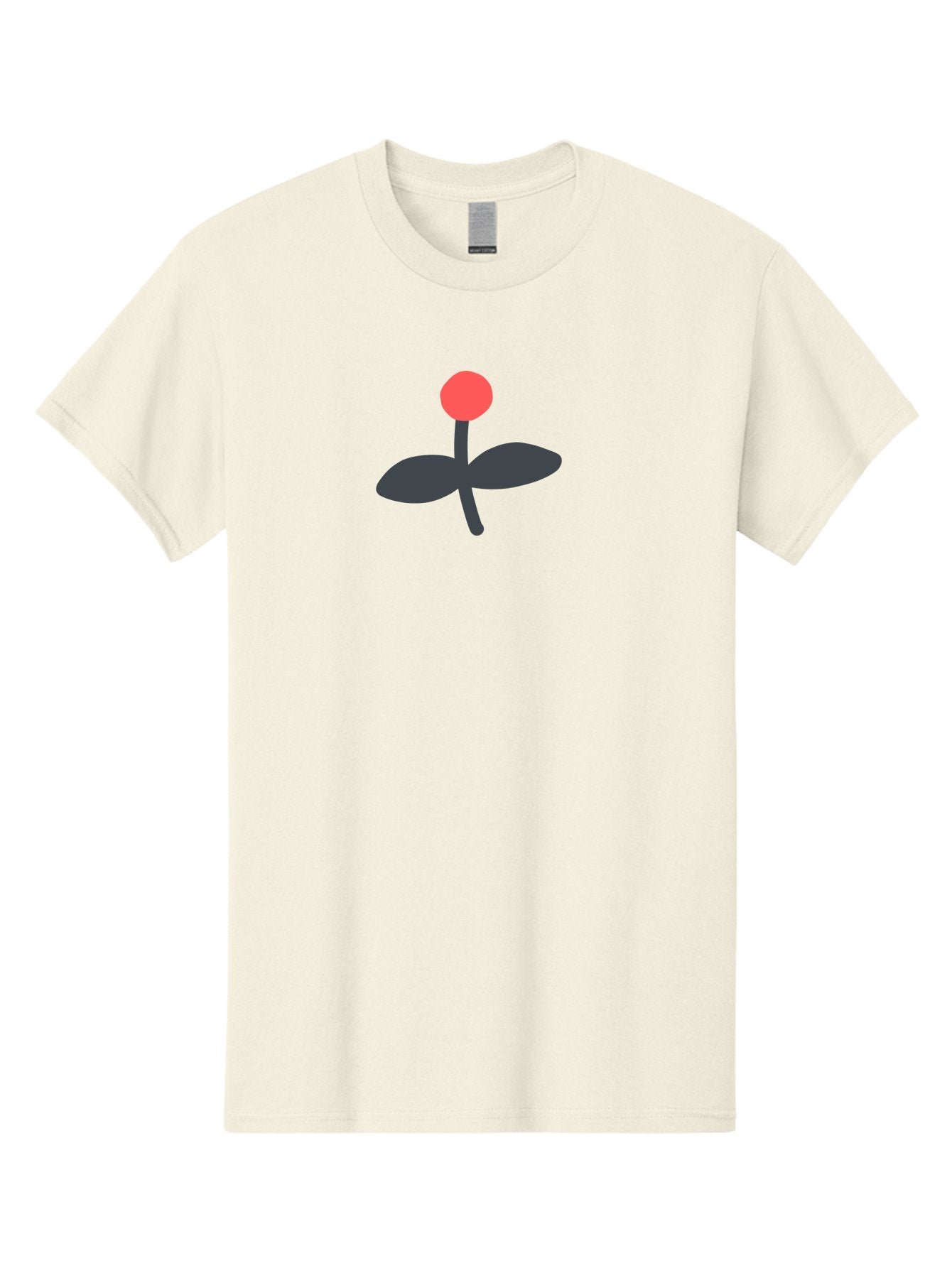 Flower-Graphic Men'S Graphic Tee, 100% Cotton, Comfortable Casual Summer Wear, Machine Washable, Simple Flower, Red Blossom, Black Leaves, Minimalist Design, Abstract Art, Floral Illustration, Modern Graphic Aab730 14