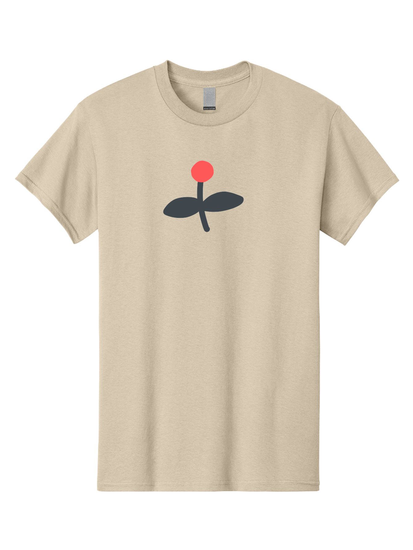 Flower-Graphic Men'S Graphic Tee, 100% Cotton, Comfortable Casual Summer Wear, Machine Washable, Simple Flower, Red Blossom, Black Leaves, Minimalist Design, Abstract Art, Floral Illustration, Modern Graphic Aab730 29