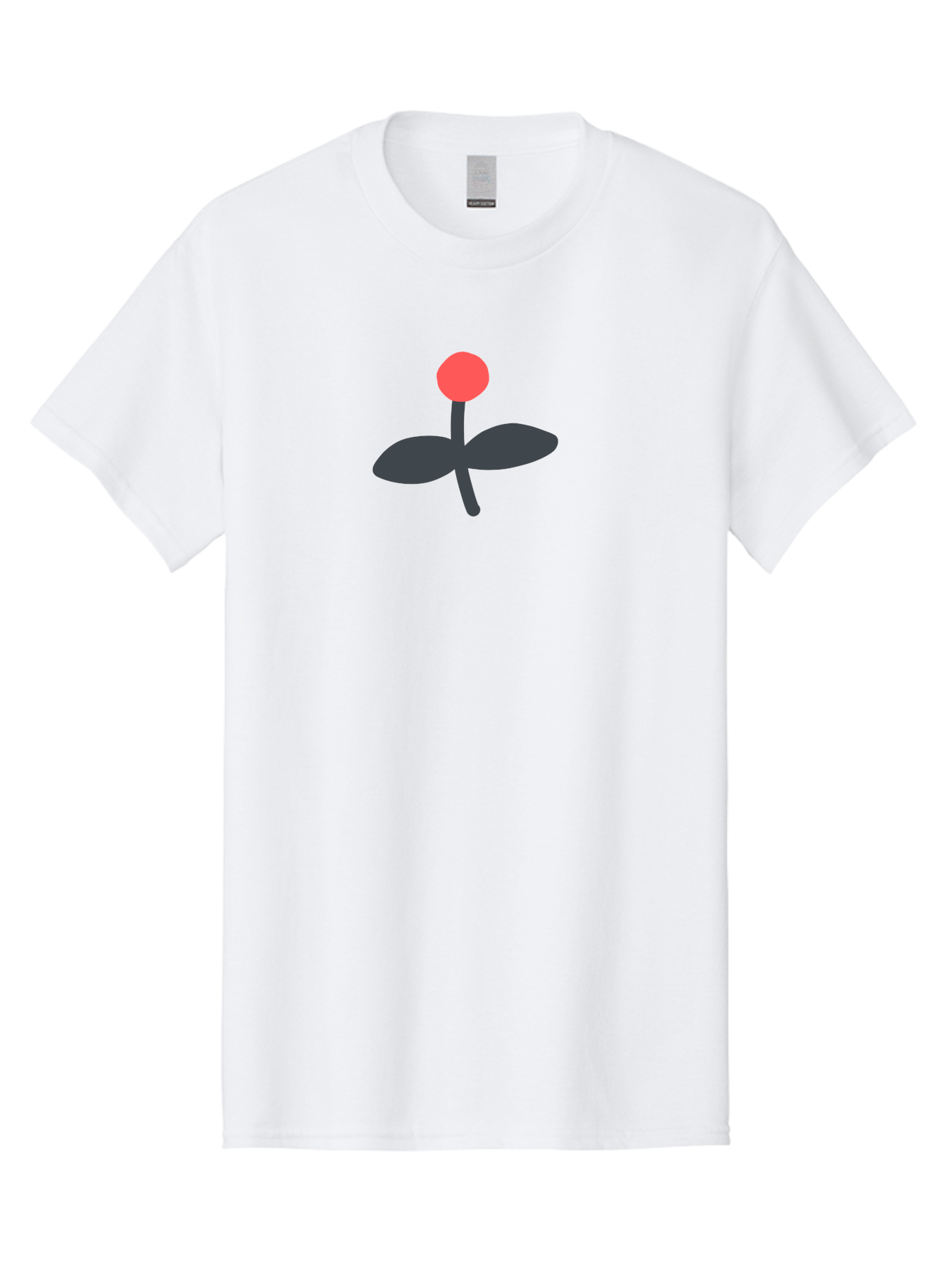 Flower-Graphic Men'S Graphic Tee, 100% Cotton, Comfortable Casual Summer Wear, Machine Washable, Simple Flower, Red Blossom, Black Leaves, Minimalist Design, Abstract Art, Floral Illustration, Modern Graphic Aab730 5