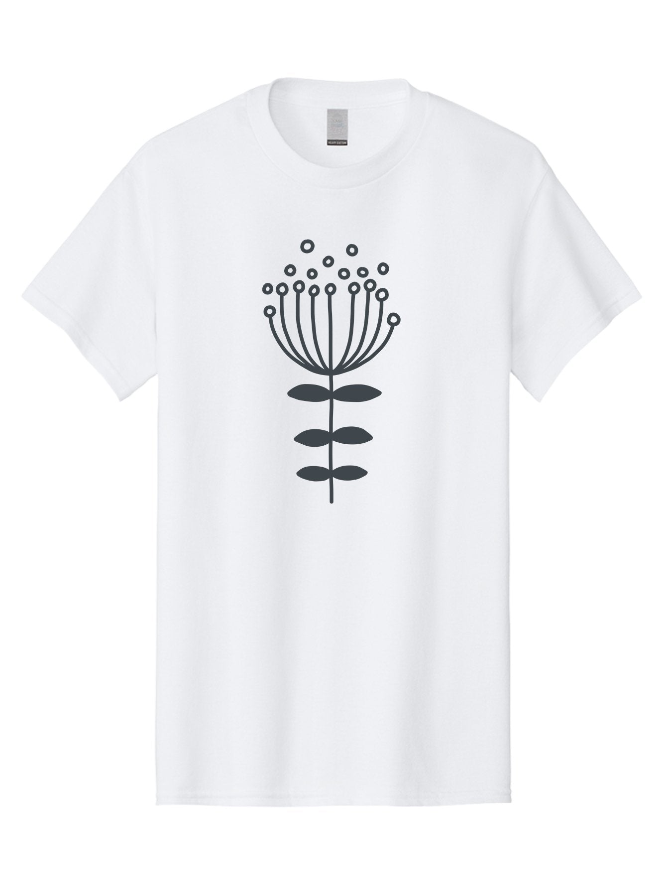 Flower-Illustration-1 Men'S Graphic Tee, 100% Cotton, Comfortable Casual Summer Wear, Machine Washable, Simple Flower Design, Minimalist Graphic, Floral Pattern, Modern Illustration, Botanical Art, Stylized Bloom Aab733 6