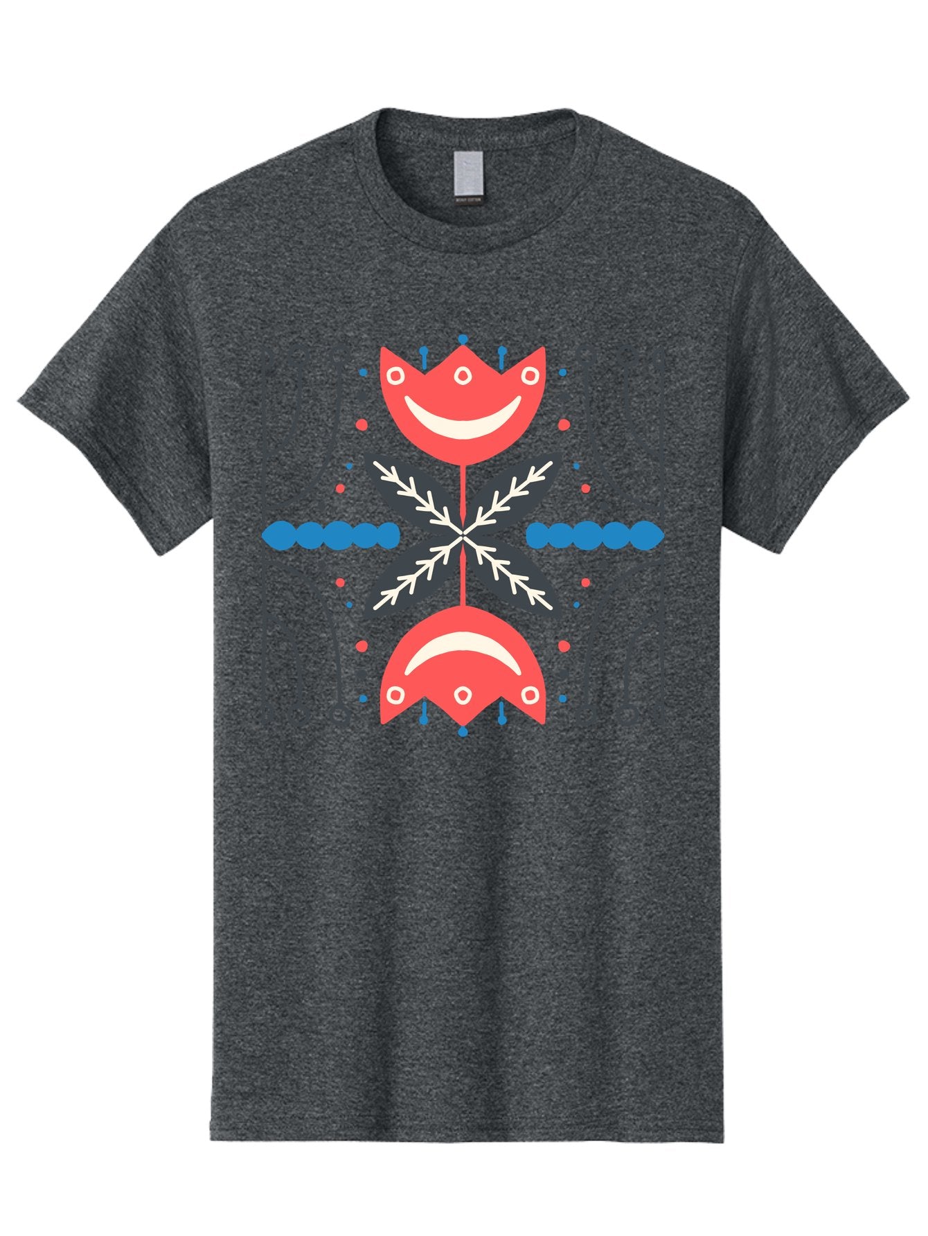 Flower-Pattern-2 Men'S Graphic Tee, 100% Cotton, Comfortable Casual Summer Wear, Machine Washable, Cartoon Flowers, Floral Pattern, Cute Design, Smiling Faces, Leafy Greens, Abstract Art, Playful Graphics, Colorful Illustration, Vibrant Decor, Aab737