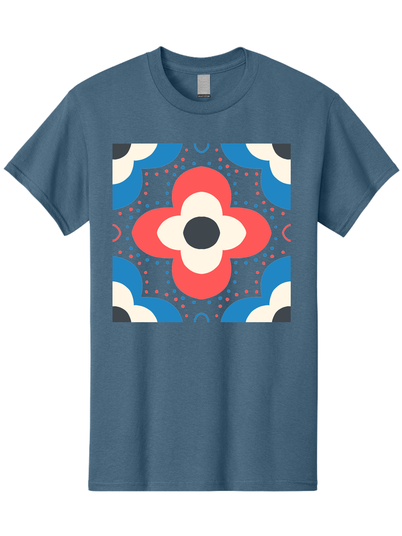 Flower-Pattern-3 Men'S Graphic Tee, 100% Cotton, Comfortable Casual Summer Wear, Machine Washable, Stylized Flower, Floral Pattern, Abstract Design, Geometric Shapes, Bold Colors, Vibrant Hues, Modern Art, Decorative Motif, Aab738 13