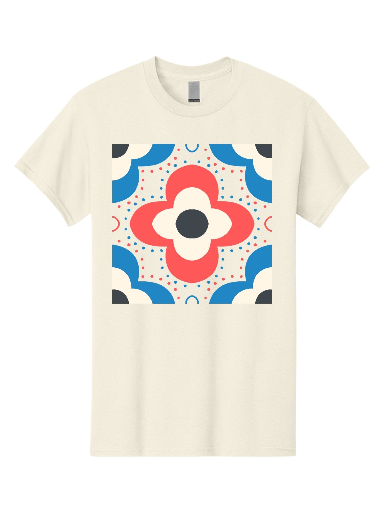 Flower-Pattern-3 Men'S Graphic Tee, 100% Cotton, Comfortable Casual Summer Wear, Machine Washable, Stylized Flower, Floral Pattern, Abstract Design, Geometric Shapes, Bold Colors, Vibrant Hues, Modern Art, Decorative Motif, Aab738 13