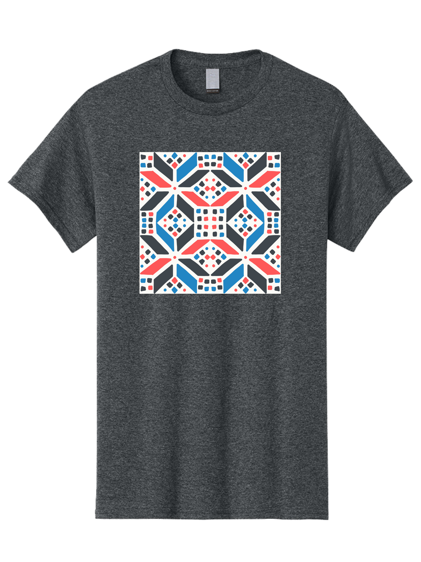 Geometric-Pattern-1 Men'S Graphic Tee, 100% Cotton, Comfortable Casual Summer Wear, Machine Washable, Geometric Pattern, Abstract Design, Colorful Shapes, Diamond Pattern, Bold Colors, Modern Art, Geometric Art, Symmetrical Design, Aab749 11