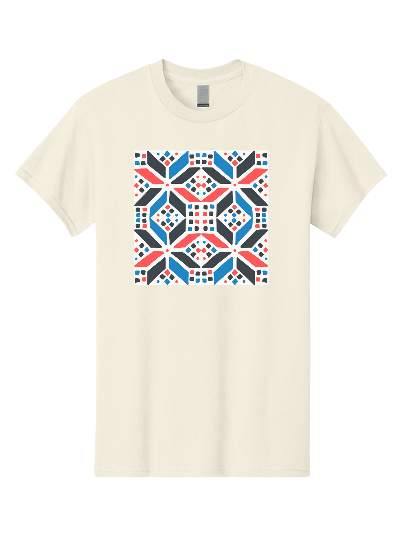 Geometric-Pattern-1 Men'S Graphic Tee, 100% Cotton, Comfortable Casual Summer Wear, Machine Washable, Geometric Pattern, Abstract Design, Colorful Shapes, Diamond Pattern, Bold Colors, Modern Art, Geometric Art, Symmetrical Design, Aab749 29