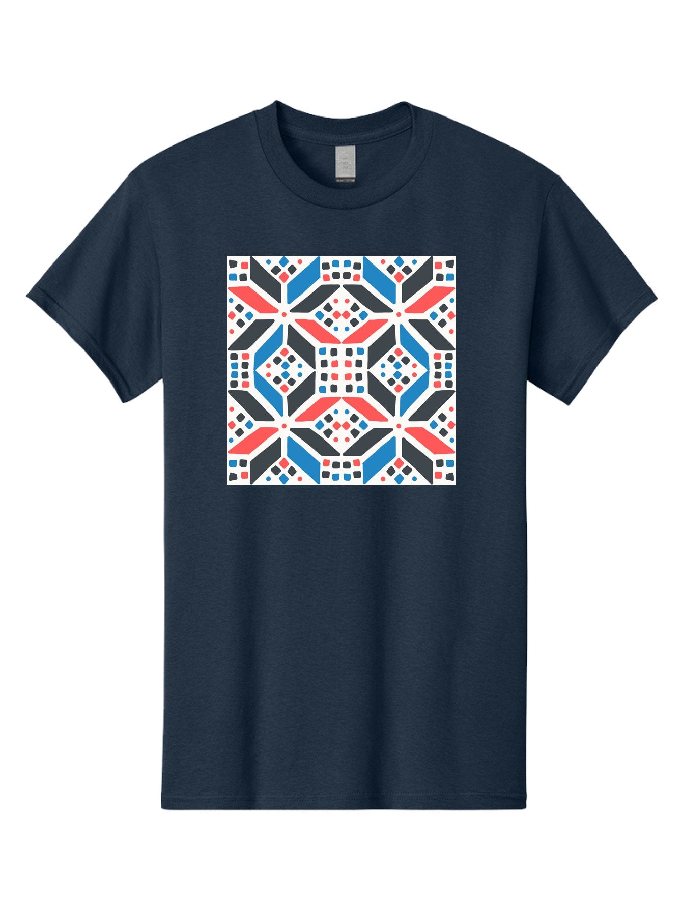 Geometric-Pattern-1 Men'S Graphic Tee, 100% Cotton, Comfortable Casual Summer Wear, Machine Washable, Geometric Pattern, Abstract Design, Colorful Shapes, Diamond Pattern, Bold Colors, Modern Art, Geometric Art, Symmetrical Design, Aab749 11