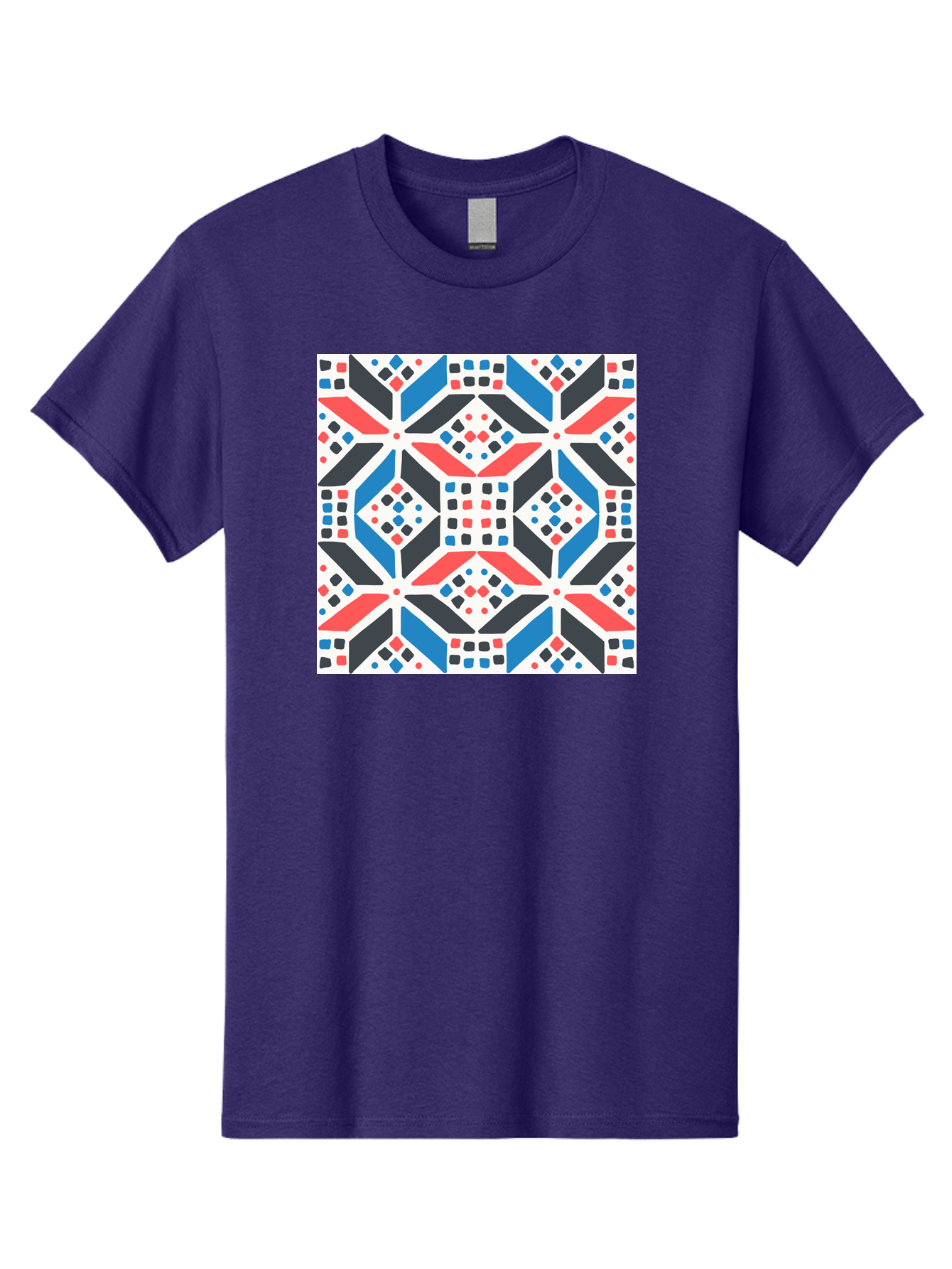 Geometric-Pattern-1 Men'S Graphic Tee, 100% Cotton, Comfortable Casual Summer Wear, Machine Washable, Geometric Pattern, Abstract Design, Colorful Shapes, Diamond Pattern, Bold Colors, Modern Art, Geometric Art, Symmetrical Design, Aab749 27
