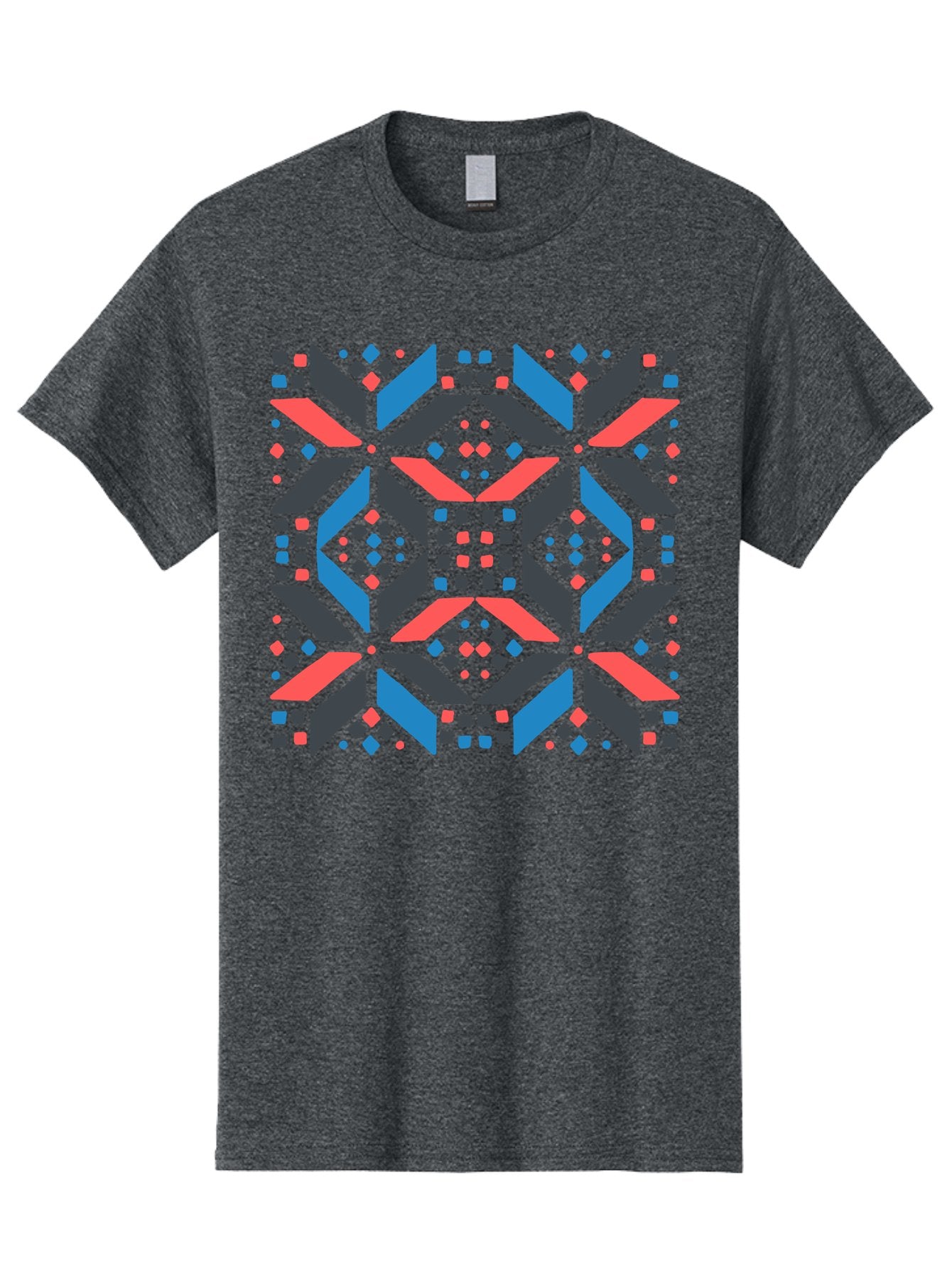 Geometric-Pattern-2 Men'S Graphic Tee, 100% Cotton, Comfortable Casual Summer Wear, Machine Washable, Geometric Shapes, Vibrant Geometric Pattern, Abstract Art, Colorful Design, Modern Aesthetic, Symmetrical Pattern, Bold Colors, Aab750 9