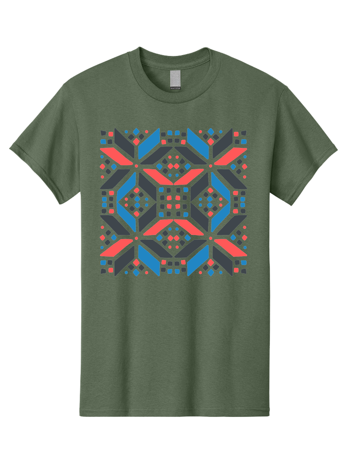 Geometric-Pattern-2 Men'S Graphic Tee, 100% Cotton, Comfortable Casual Summer Wear, Machine Washable, Geometric Shapes, Vibrant Geometric Pattern, Abstract Art, Colorful Design, Modern Aesthetic, Symmetrical Pattern, Bold Colors, Aab750 7
