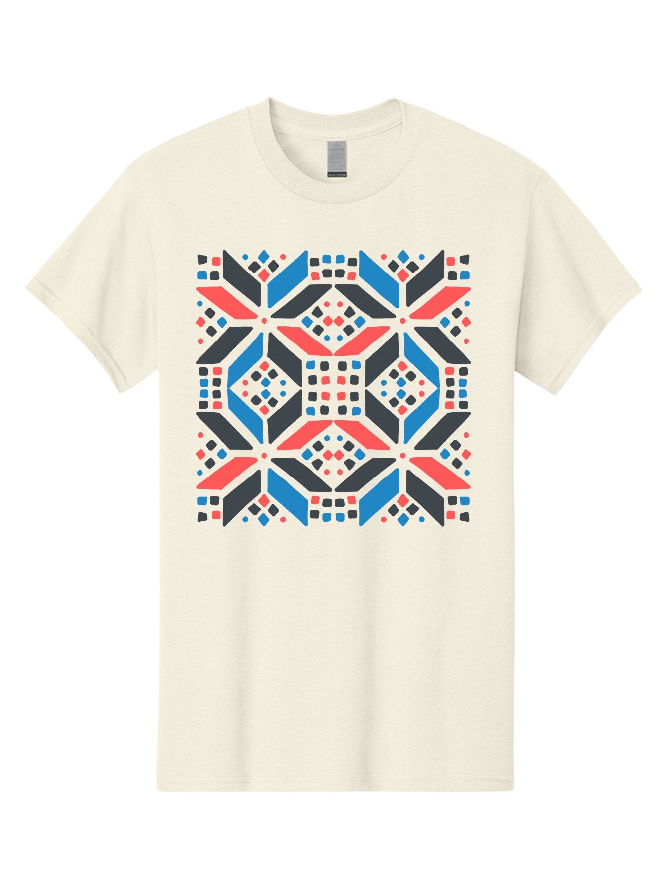 Geometric-Pattern-2 Men'S Graphic Tee, 100% Cotton, Comfortable Casual Summer Wear, Machine Washable, Geometric Shapes, Vibrant Geometric Pattern, Abstract Art, Colorful Design, Modern Aesthetic, Symmetrical Pattern, Bold Colors, Aab750 12