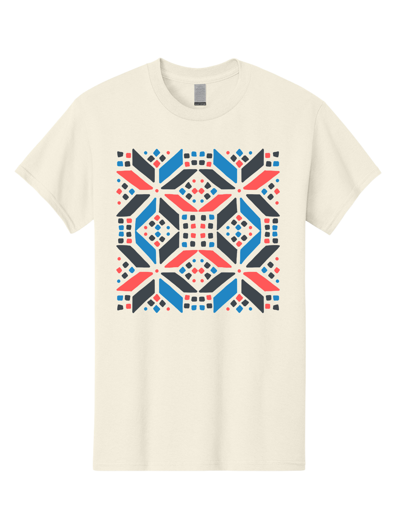 Geometric-Pattern-2 Men'S Graphic Tee, 100% Cotton, Comfortable Casual Summer Wear, Machine Washable, Geometric Shapes, Vibrant Geometric Pattern, Abstract Art, Colorful Design, Modern Aesthetic, Symmetrical Pattern, Bold Colors, Aab750 5
