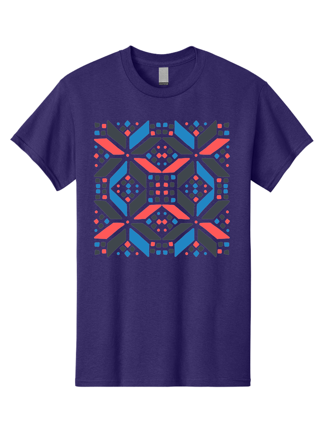 Geometric-Pattern-2 Men'S Graphic Tee, 100% Cotton, Comfortable Casual Summer Wear, Machine Washable, Geometric Shapes, Vibrant Geometric Pattern, Abstract Art, Colorful Design, Modern Aesthetic, Symmetrical Pattern, Bold Colors, Aab750 19
