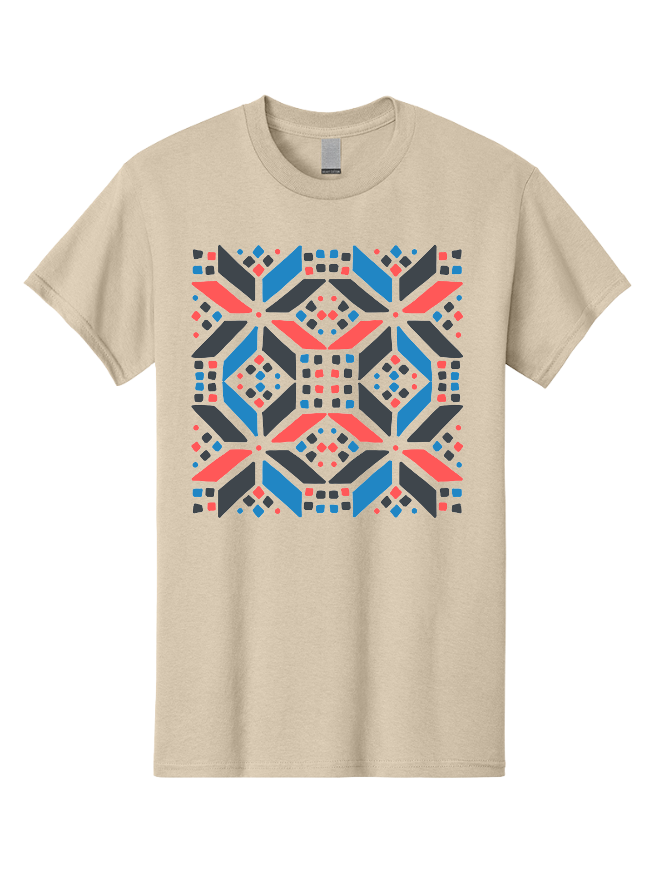 Geometric-Pattern-2 Men'S Graphic Tee, 100% Cotton, Comfortable Casual Summer Wear, Machine Washable, Geometric Shapes, Vibrant Geometric Pattern, Abstract Art, Colorful Design, Modern Aesthetic, Symmetrical Pattern, Bold Colors, Aab750 29