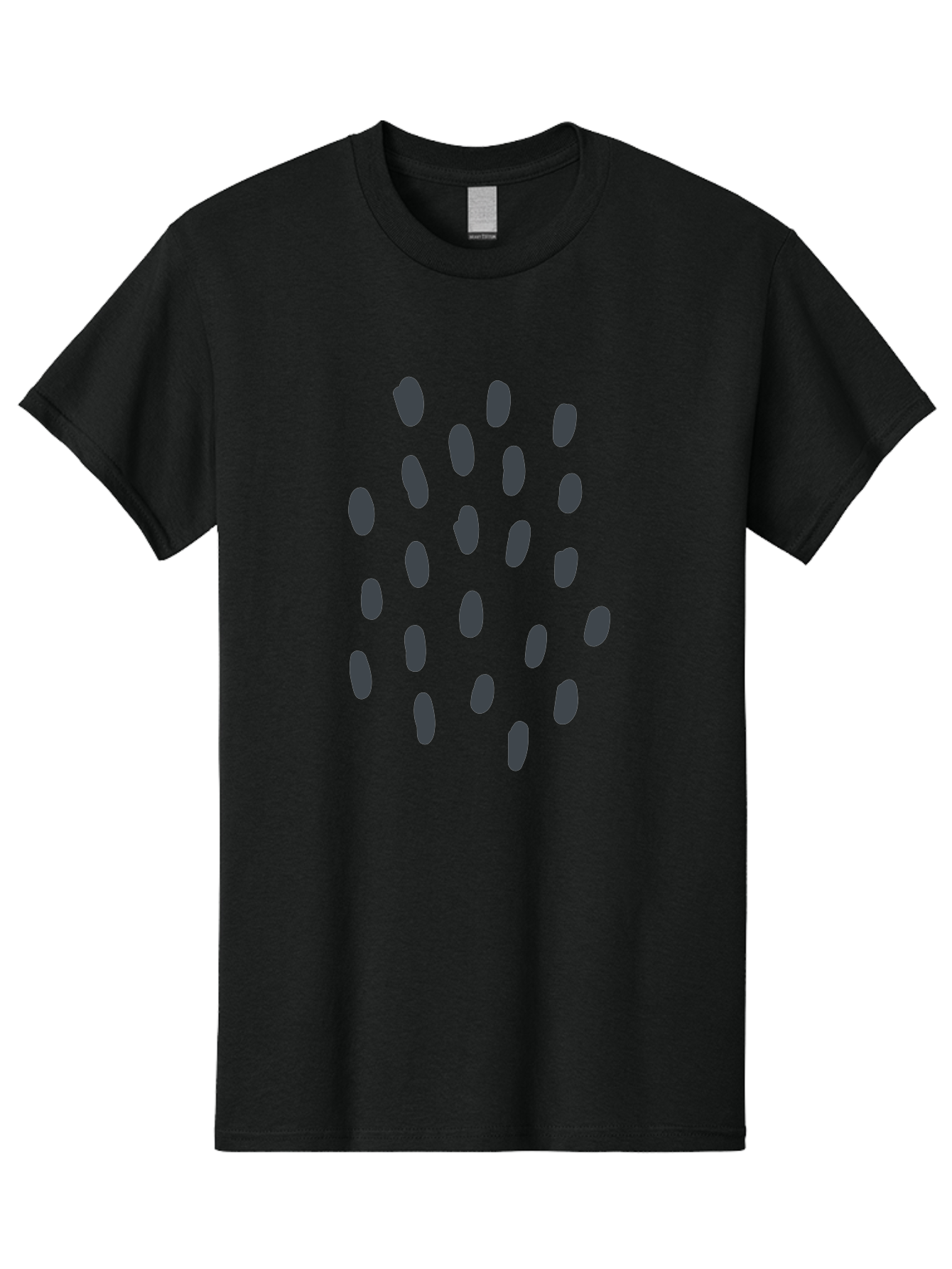 Grey-Stones Men'S Graphic Tee, 100% Cotton, Comfortable Casual Summer Wear, Machine Washable, Hand-Drawn Seeds, Scattered Elements, Organic Shapes, Dark Grey Illustrations, Whimsical Art, Abstract Composition, Unique Design Elements, Aab754 27