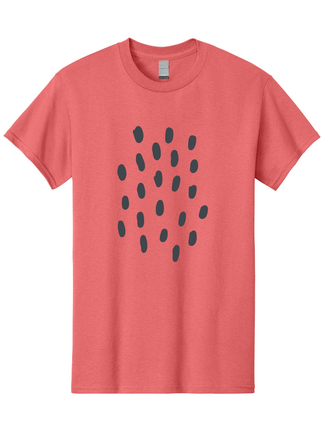 Grey-Stones Men'S Graphic Tee, 100% Cotton, Comfortable Casual Summer Wear, Machine Washable, Hand-Drawn Seeds, Scattered Elements, Organic Shapes, Dark Grey Illustrations, Whimsical Art, Abstract Composition, Unique Design Elements, Aab754 3