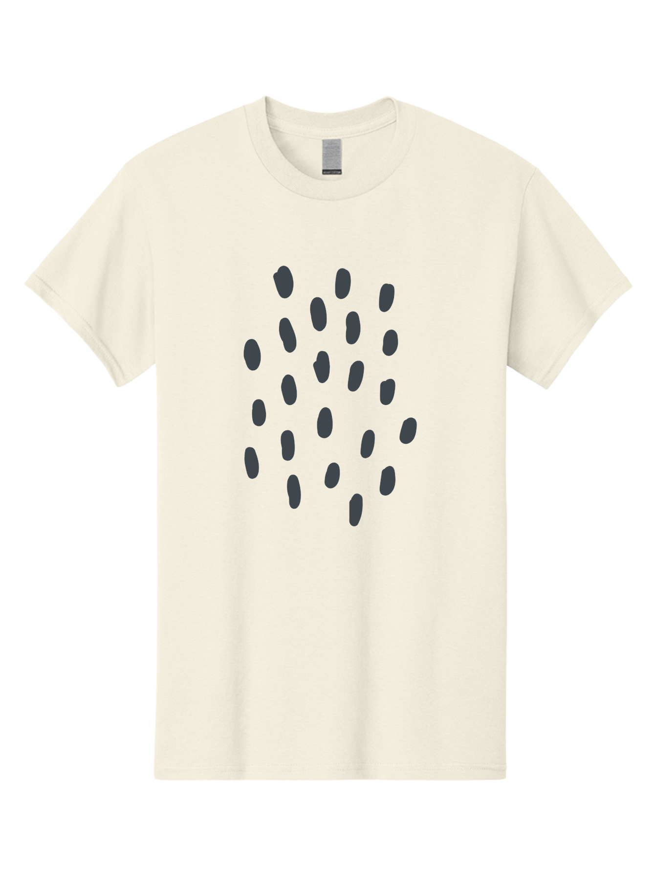 Grey-Stones Men'S Graphic Tee, 100% Cotton, Comfortable Casual Summer Wear, Machine Washable, Hand-Drawn Seeds, Scattered Elements, Organic Shapes, Dark Grey Illustrations, Whimsical Art, Abstract Composition, Unique Design Elements, Aab754 21