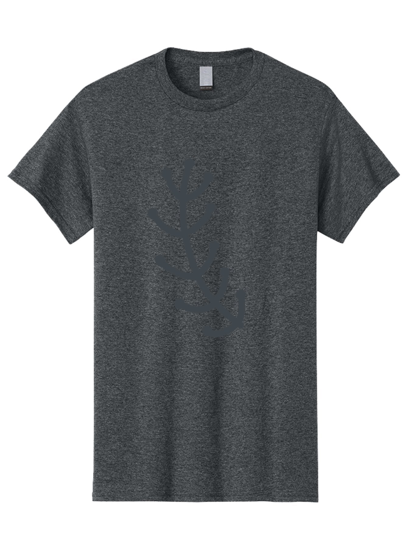 Hand-Drawn-Branch Men'S Graphic Tee, 100% Cotton, Comfortable Casual Summer Wear, Machine Washable, Simple Branch, Minimalist Design, Dark Grey Branch, Simple Illustration, Stylized Branch, Abstract Branch, Modern Art, Digital Art Aab755 14