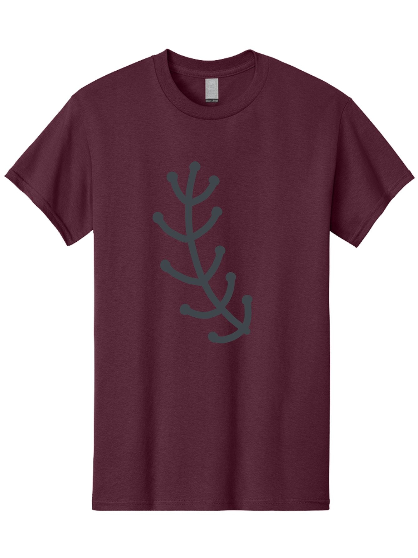 Hand-Drawn-Branch Men'S Graphic Tee, 100% Cotton, Comfortable Casual Summer Wear, Machine Washable, Simple Branch, Minimalist Design, Dark Grey Branch, Simple Illustration, Stylized Branch, Abstract Branch, Modern Art, Digital Art Aab755 10